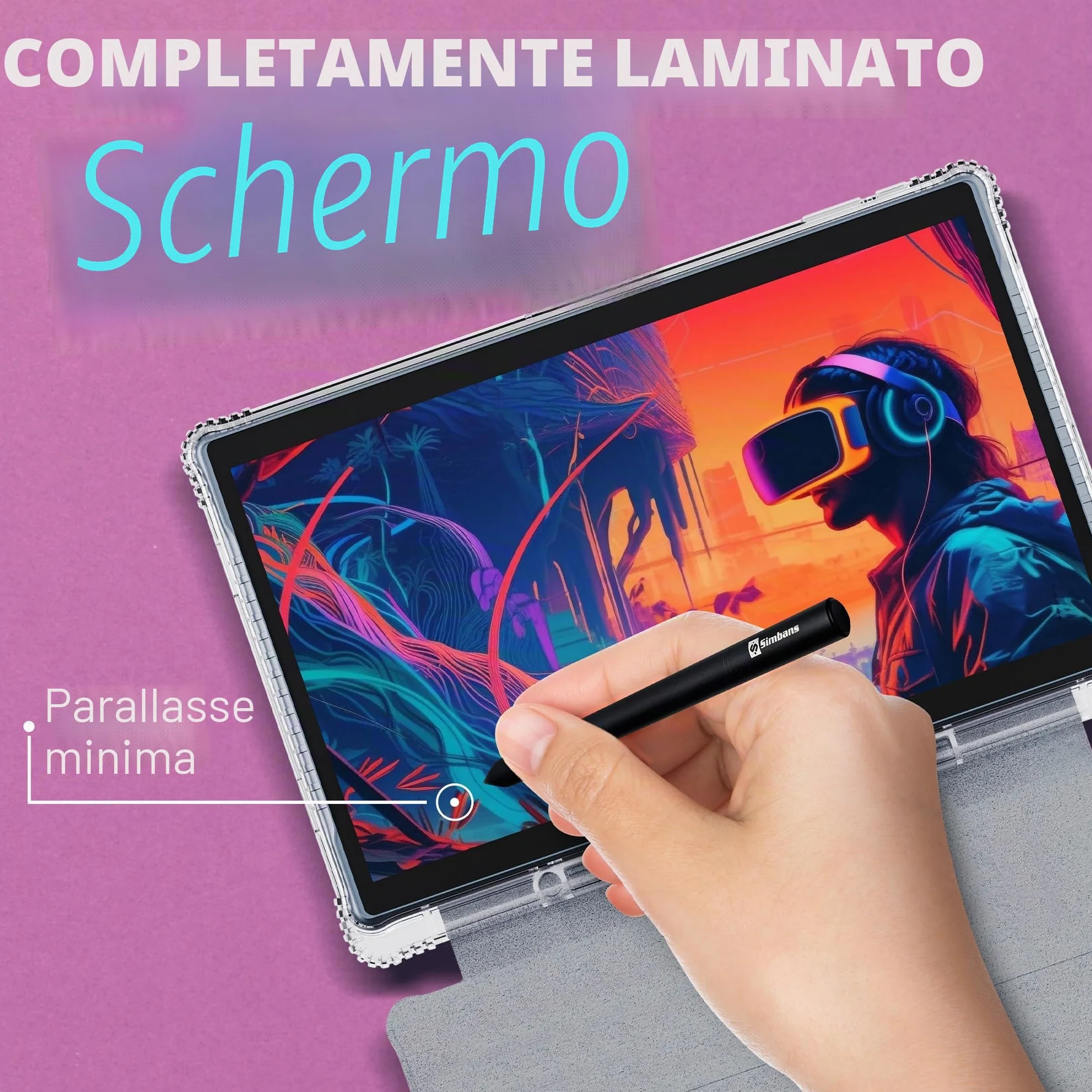 PicassoTab X14 Tavoletta Grafica Standalone • Nessun Computer Necessario • Ampio Schermo Laminato da 14" • App di Disegno PRO e Tutorial • Stylus Pen • Tavoletta Grafica Portatile per Artisti • X14