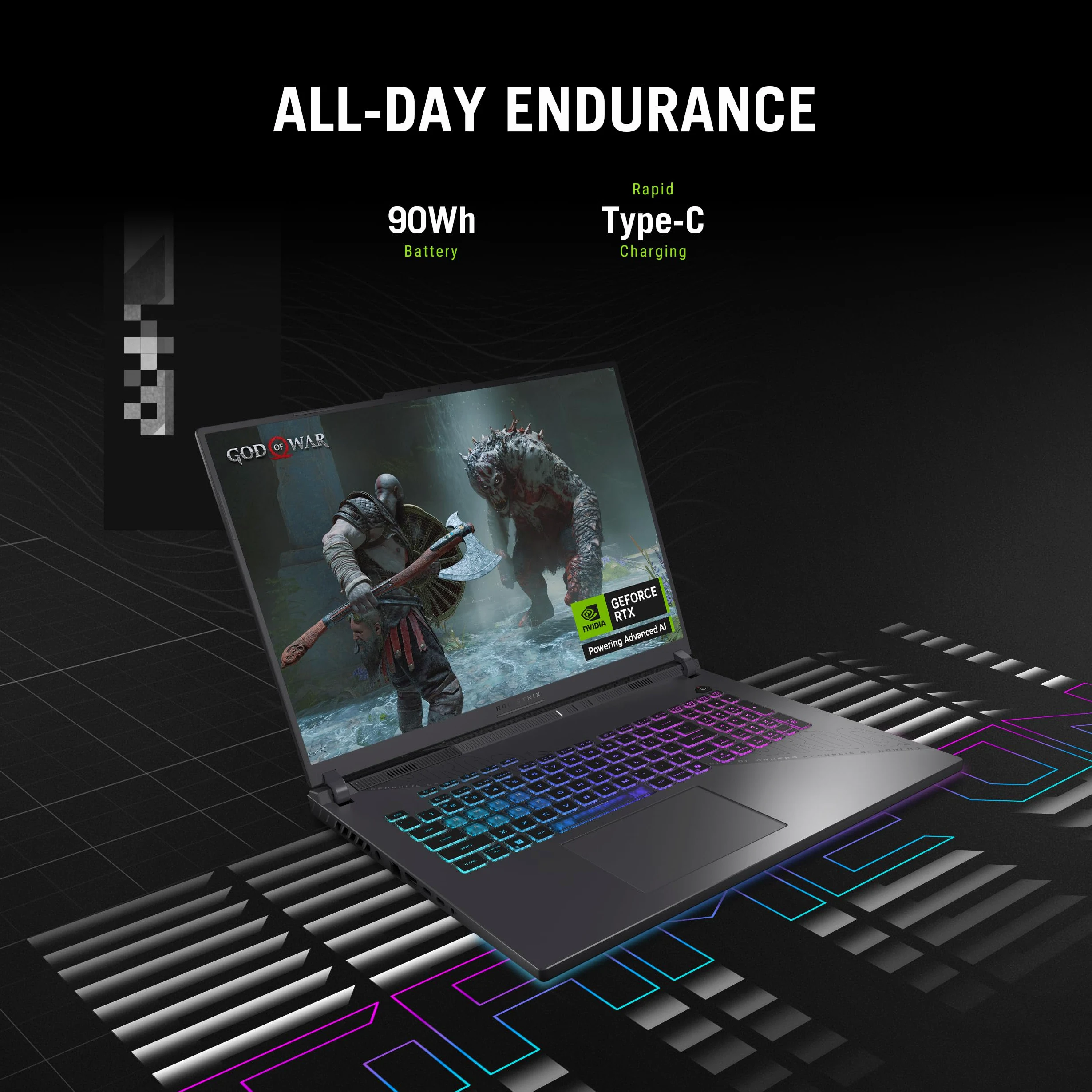 ASUS ROG Strix G18 ROG Nebula Display 2.5K 240Hz 3ms 18 pollici Gaming Laptop AMD Ryzen 9 8940HX 16GB RAM 1TB SSD NVIDIA GeForce RTX 5070 Eclipse Grigio