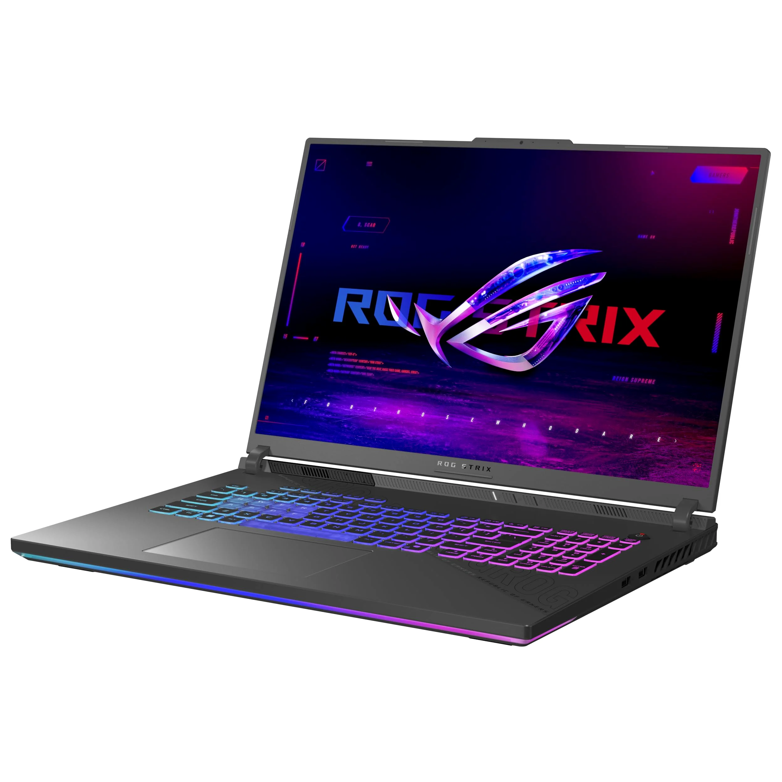 ASUS ROG Strix G16 Notebook Gaming, 16" 165Hz FHD IPS Display, AMD Ryzen 9-8940HX, 16GB DDR5 RAM, 1TB SSD, NVIDIA GeForce RTX 5070 Ti with 12GB DDR7, Wi-Fi 6E, Tastiera Inglese QWERTY, Windows 11 Home