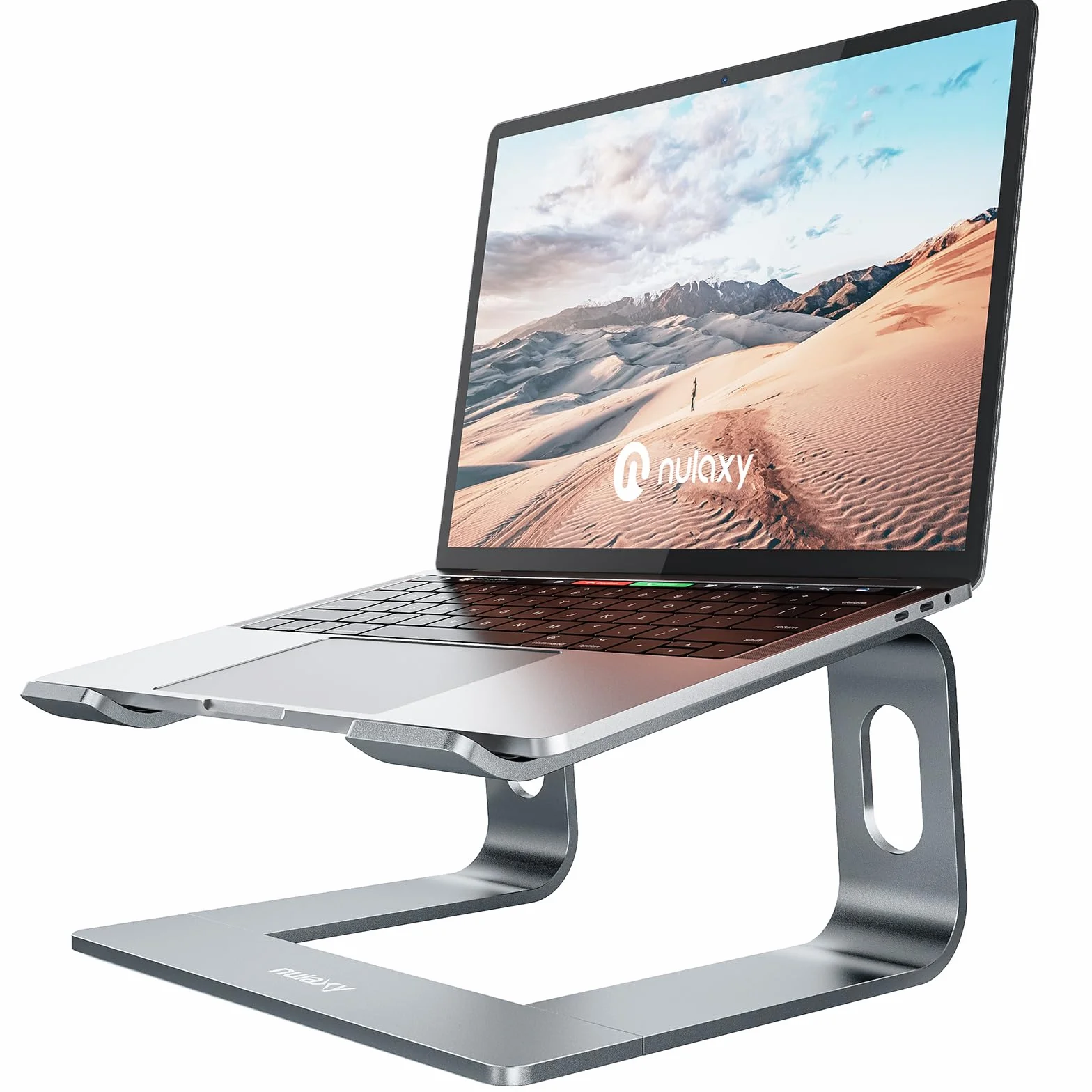 Nulaxy Supporto PC Portatile, Supporto per Laptop Ergonomico in Alluminio, Laptop Stand Rimovibile Compatibile con MacBook Air PRO, Dell XPS, HP, Lenovo Altro 10-15.6" Laptop, Grigio Spazio