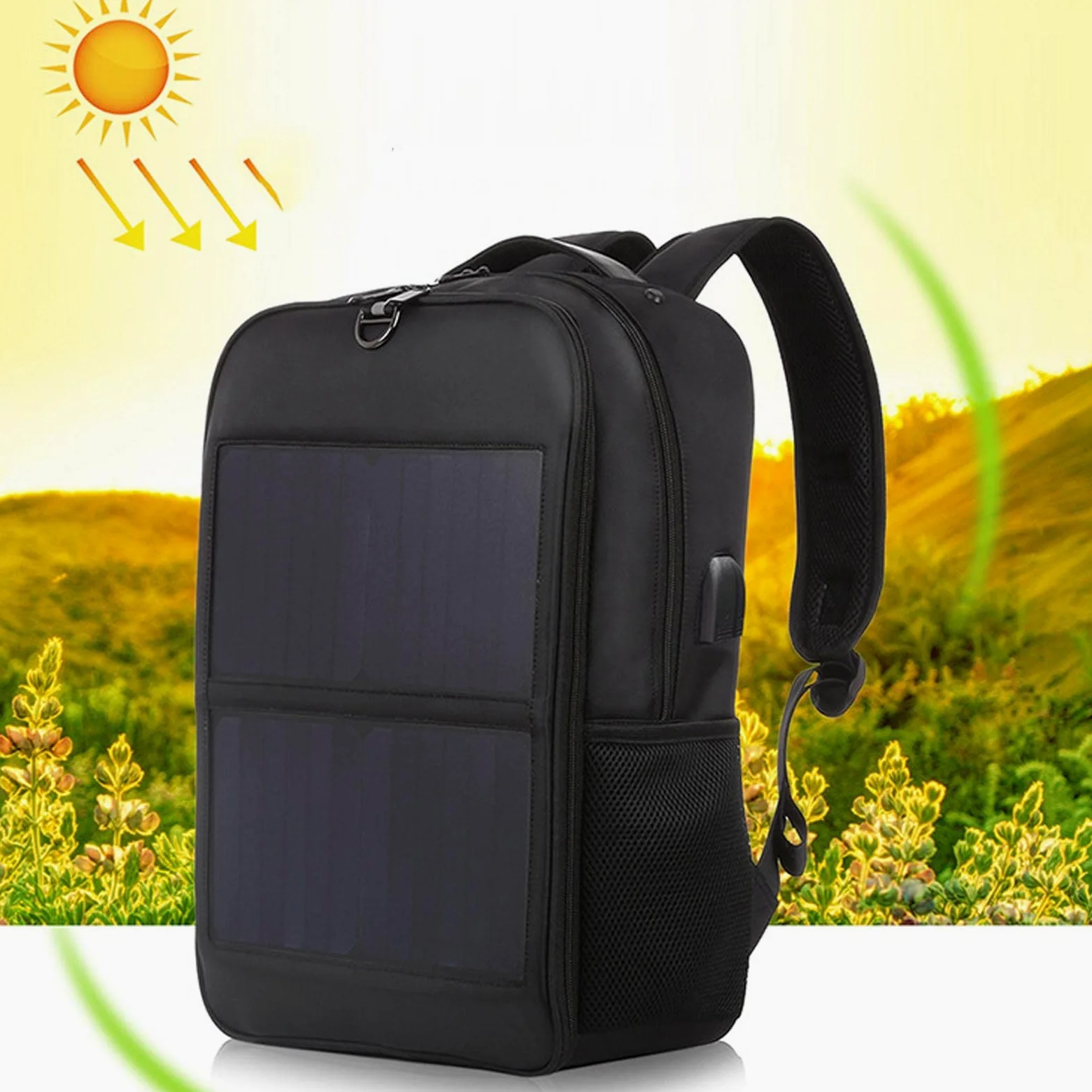 Zaino per laptop da viaggio, zaino intelligente da lavoro di grandi dimensioni da 14 W con maniglia e porta di ricarica USB, grande zaino universitario per uomini e donne