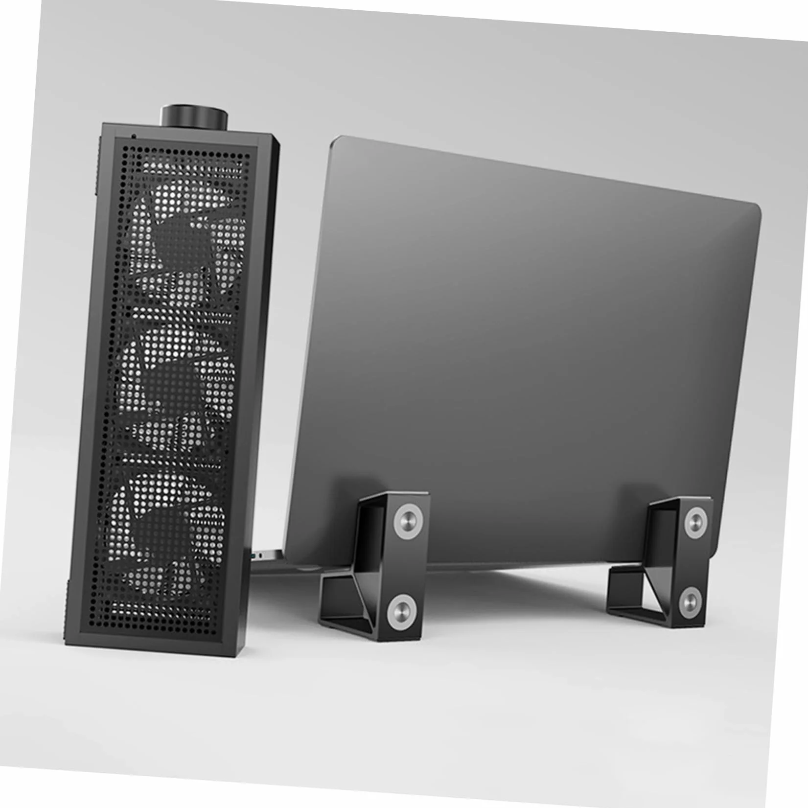 HOMSFOU Supporto di Raffreddamento per Laptop Ispessita Base Ventole USB e Luce LED Rgb Design Ergonomico e Staccabile Magnete