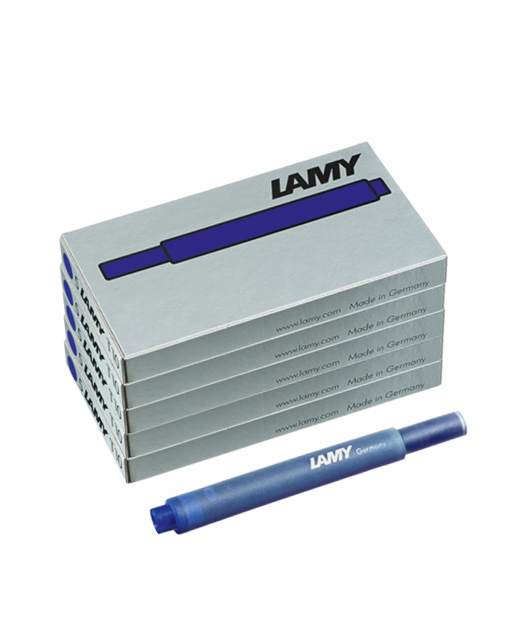 LAMY T10 Set di 5 cartucce d'inchiostro con grande riserva di inchiostro, adatte per tutti i modelli di penne stilografiche Lamy, contenuto 1,25 ml per cartuccia, 5 pezzi per confezione