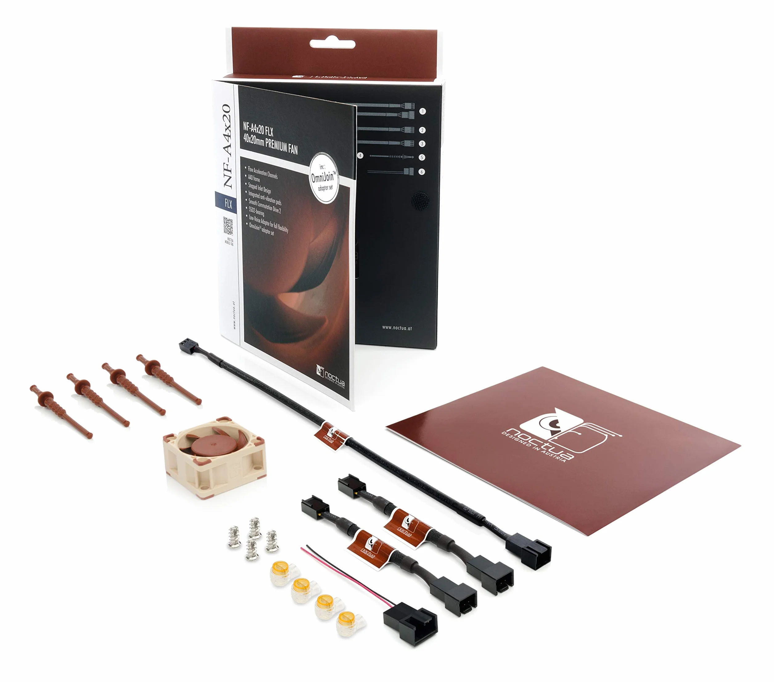 Noctua NF-A4x20 FLX, Ventola Silenziosa di Qualità Premium, 3-Pin (40x20mm, Marrone)
