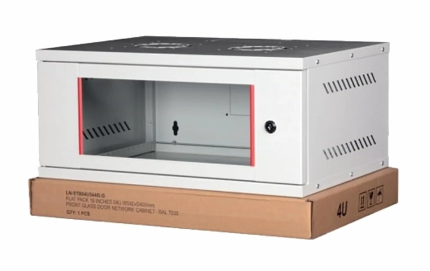 Armadio Rack 19" 4U a Muro 542x400 mm Grigio Smontato