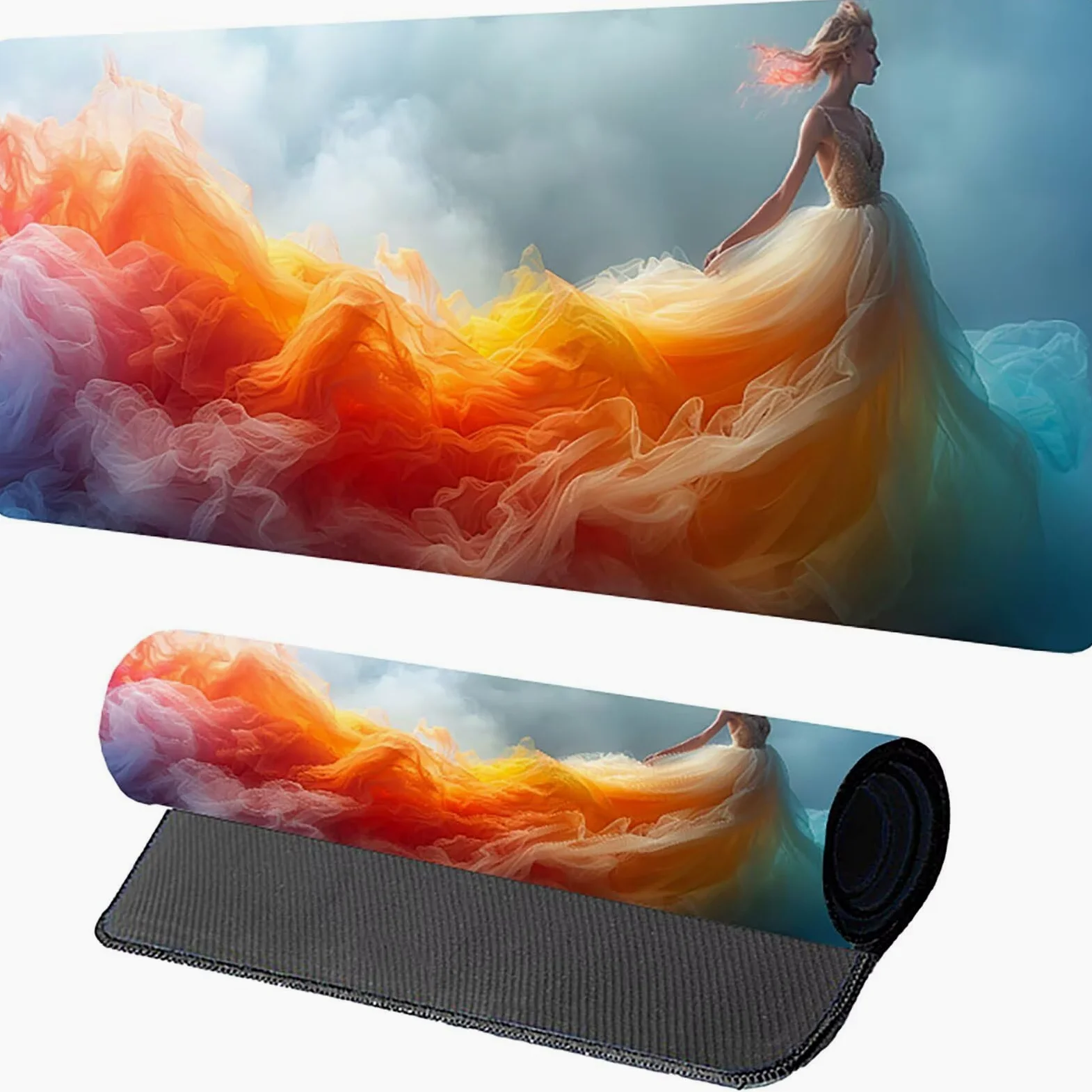 Tappetino Mouse XXL 1500 x 800 mm, Tappetino Mouse Donna, Gaming Mousepad Migliorare la Velocità e la Precisione, Mouse Pad con Base in Gomma Antiscivolo, Ufficio Accessori Gaming, Grigio 0-5183