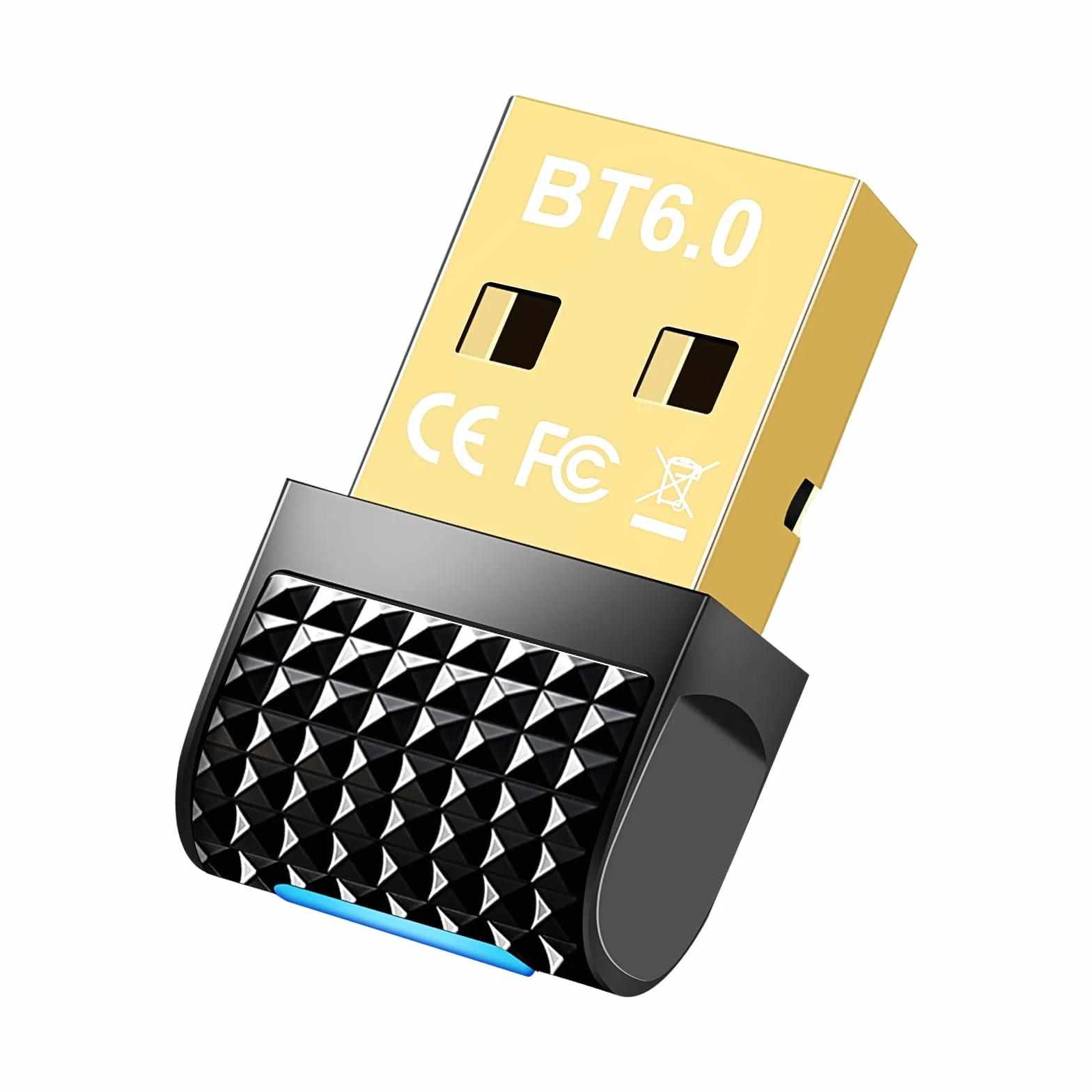 Chiavetta Bluetooth per PC, Adattatore Scheda Bluetooth USB Dongle Blue-tooth 6.0 Ricevitore per Desktop, Laptop, Auricolari, Tastiera, Mouse Compatibile con Windows 11/10/8.1