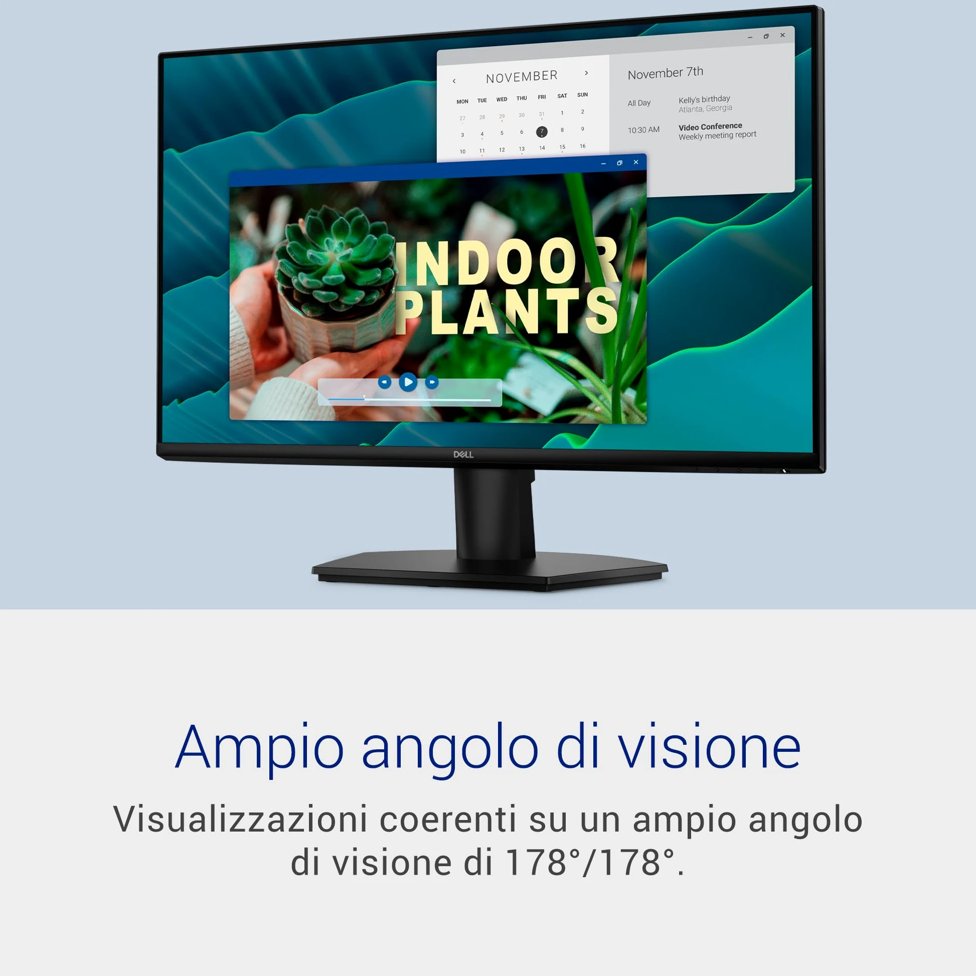 Dell 27 Monitor - SE2726H, Full HD (1920x1080), 144Hz, IPS, 1ms MPRT, AMD FreeSync, VESA (100x100mm), 2 HDMI, 3 Anni di Garanzia, Nero