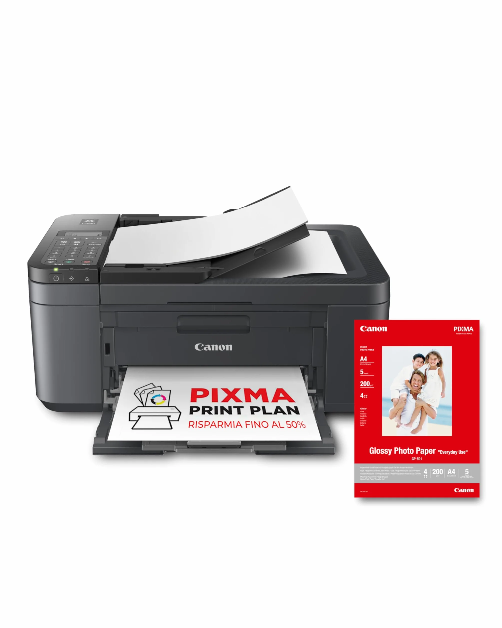 Canon PIXMA TR4755i stampante multifunzione wireless 4 in 1, Stampa, Scansione, Copia, Fax, Fronte/Retro, ADF 20 Fogli, Nero