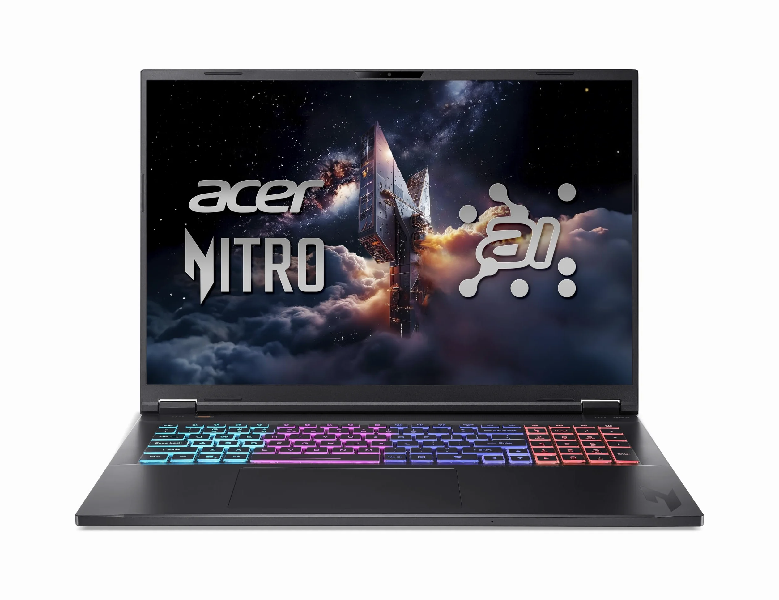 Acer Nitro 18 AI (AN18-61-R31H) Gaming Laptop 18" WUXGA IPS 165Hz Display, AMD Ryzen Al 7 350, 16GB RAM, 1TB GB SSD, NVIDIA GeForce RTX 5050, Windows 11, Tastiera QWERTZ, Nero