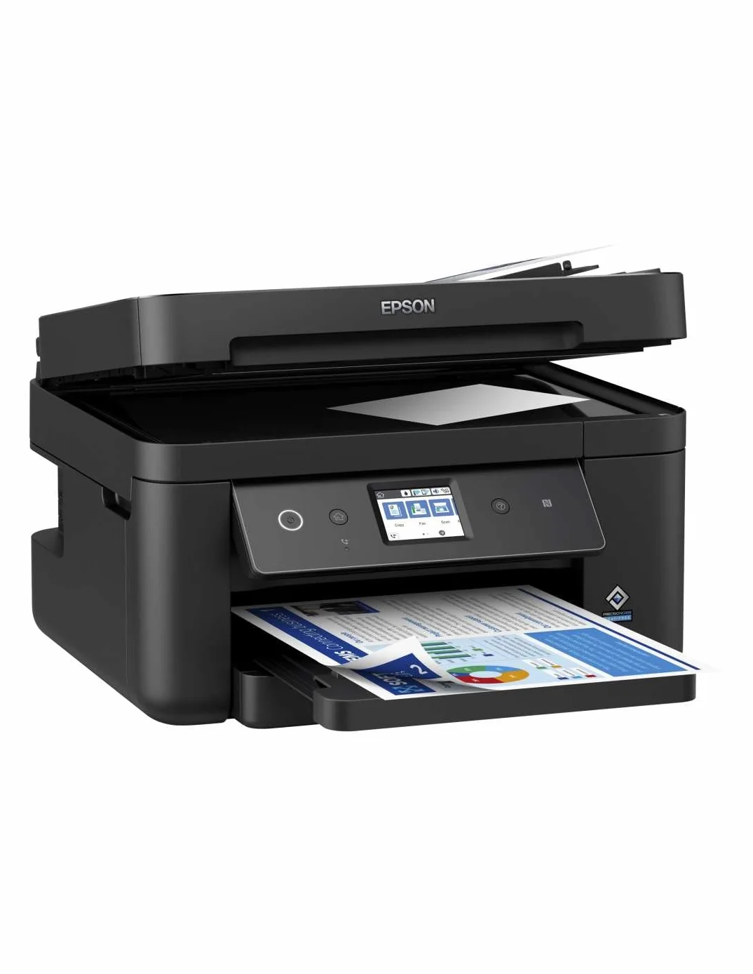 Epson WorkForce WF-2880DWF stampante Multifunzione A4 (stampa, copia, scansione, Fax) ADF, USB, Wi-Fi, NFC, Wi-Fi Direct, display LCD 6,1 cm, App Smart Panel stampa da mobile, fronte/retro