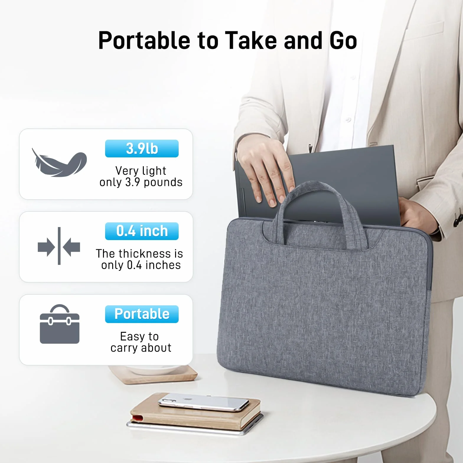 15,6” FHD triplo schermo laptop estensione UNO cavo di collegamento per laptop 11‘’-16‘’ ruotabile a 360° e ripiegabile per lavoro, viaggi, gioco