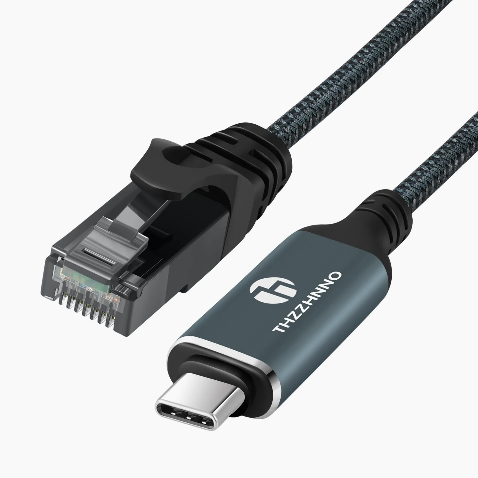 Cavo Adattatore USB C a Ethernet 10M, Tipo C a RJ45 LAN Gigabit, collegato direttamente, Compatibile con Thunderbolt 3/4 per MacBook Pro/Air, iPad Pro, iPhone serie 15, Galaxy S24