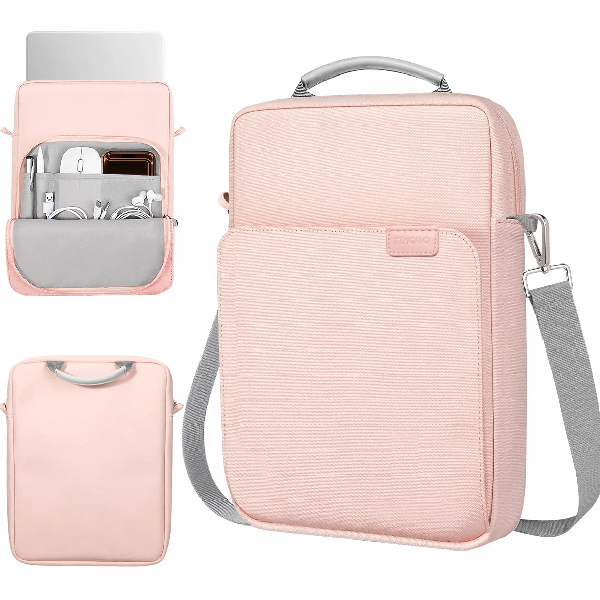 TiMOVO Custodia per Laptop per MacBook Neo 13 pollici 2026 Modello A3404 con Chip A18 Pro, Borsa da Trasporto con Manico e Tracolla, Rosa