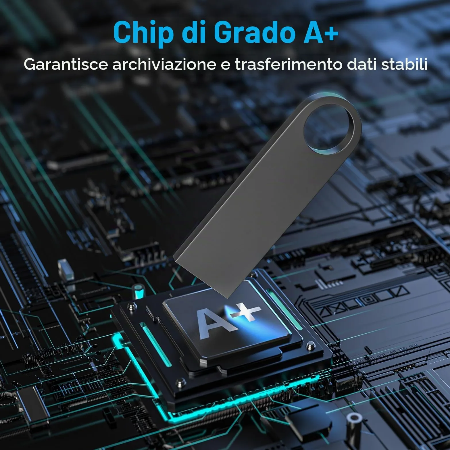 ABLAZE Mini chiavetta USB 2 GB 20 pezzi Nero impermeabile Penna USB 2 GB | in metallo confezione da 20 pezzi per laptop, computer, TV, auto