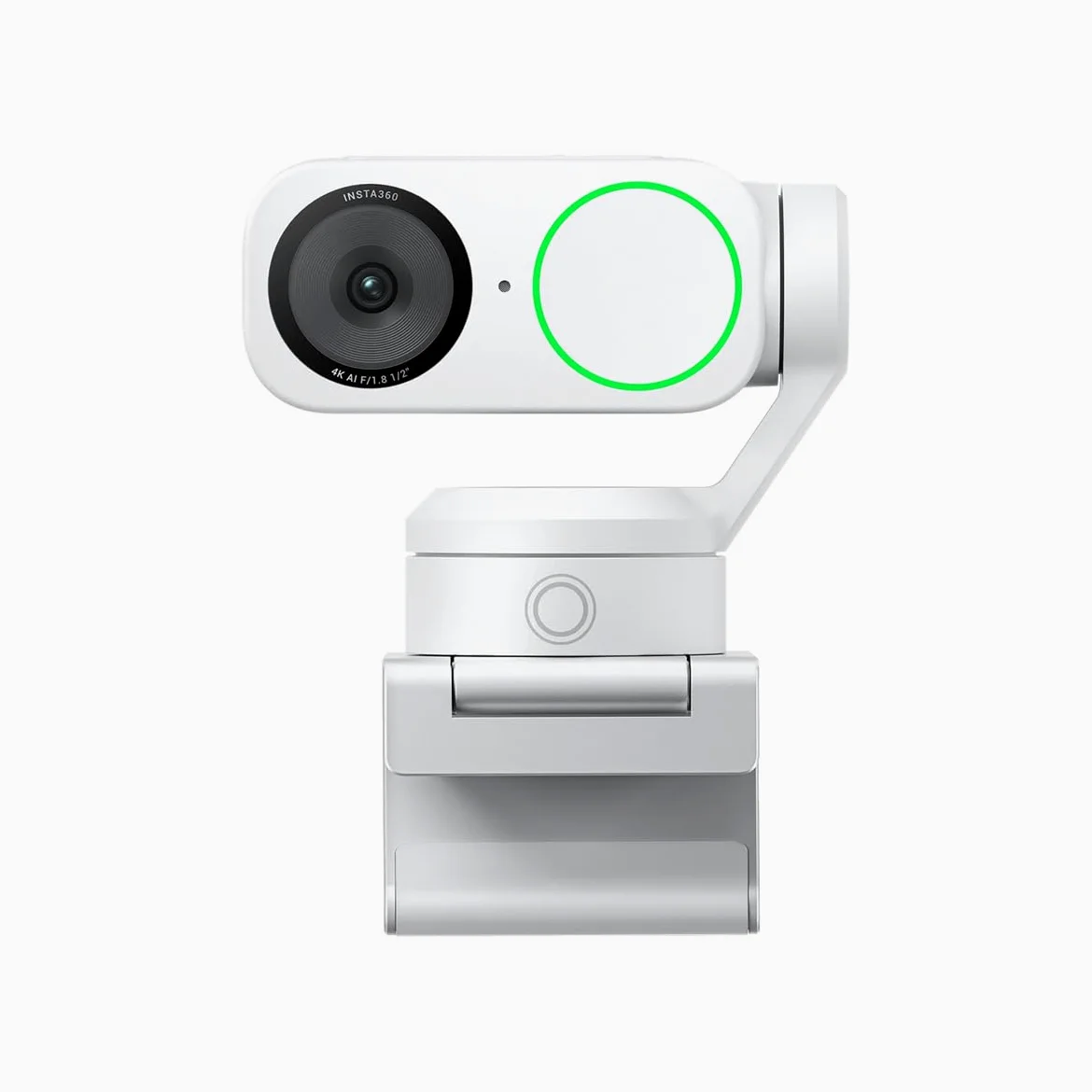 Insta360 Link 2 Bianco- PTZ 4K Webcam per PC/Mac, Sensore da 1/2", IA Tracking, HDR, Mic di cancellazione del rumore IA, Controllo gestuale per lo streaming, Videochiamate, Gaming.