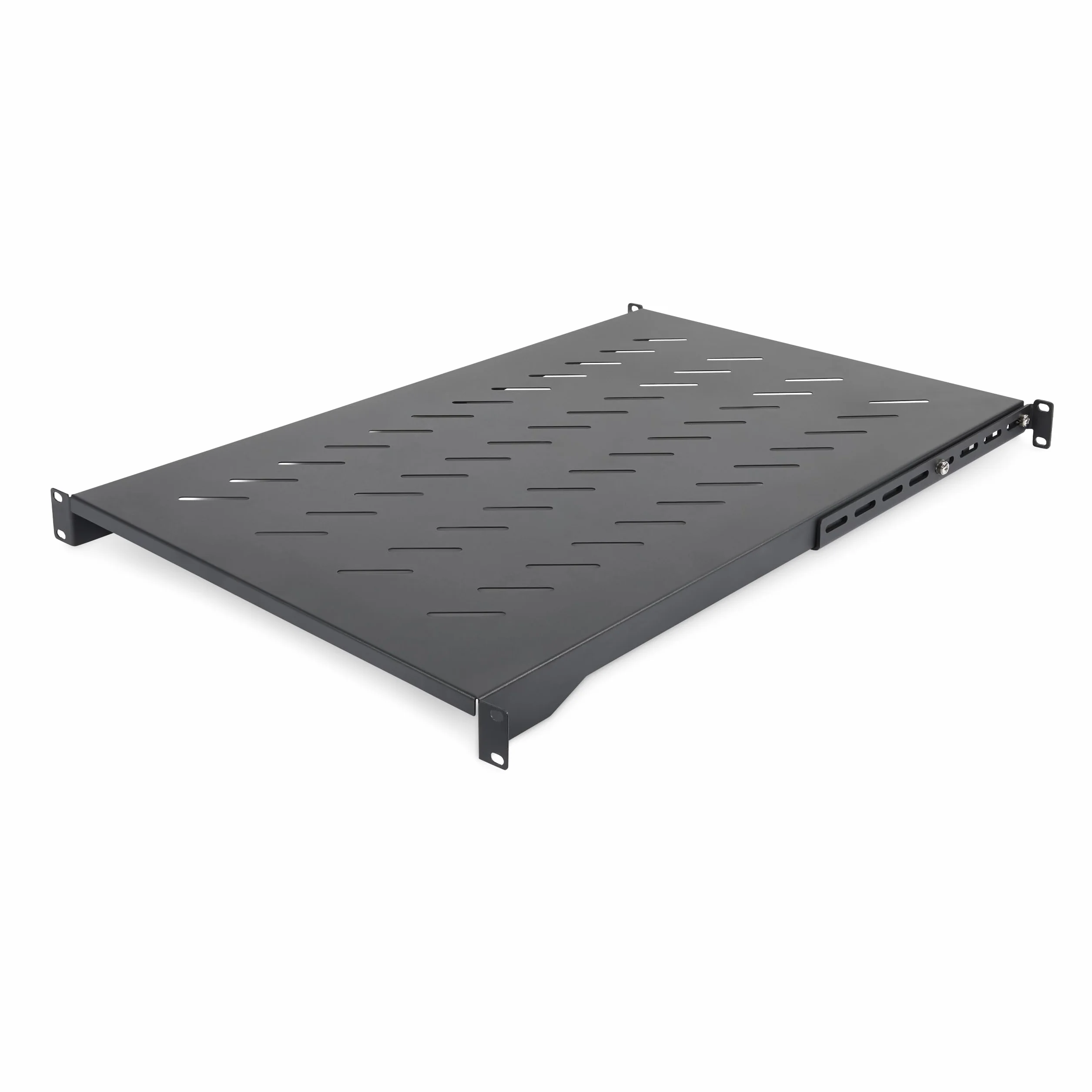 StarTech.com Ripiano Rack 19" 1U Ventilato, Mensola Regolabile (71,1-87,3cm) in Acciaio per Armadio Rack a 4 Montanti. Max 68kg