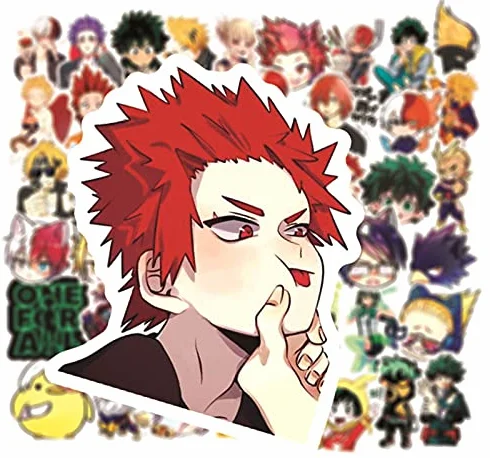 Collezione di My Hero Academia Adesivi 50 pezzi per valigia Skateboard Laptop Computer Bottiglie d'acqua Auto Adolescenti Ragazzi Ragazze Decal Adesivo impermeabile