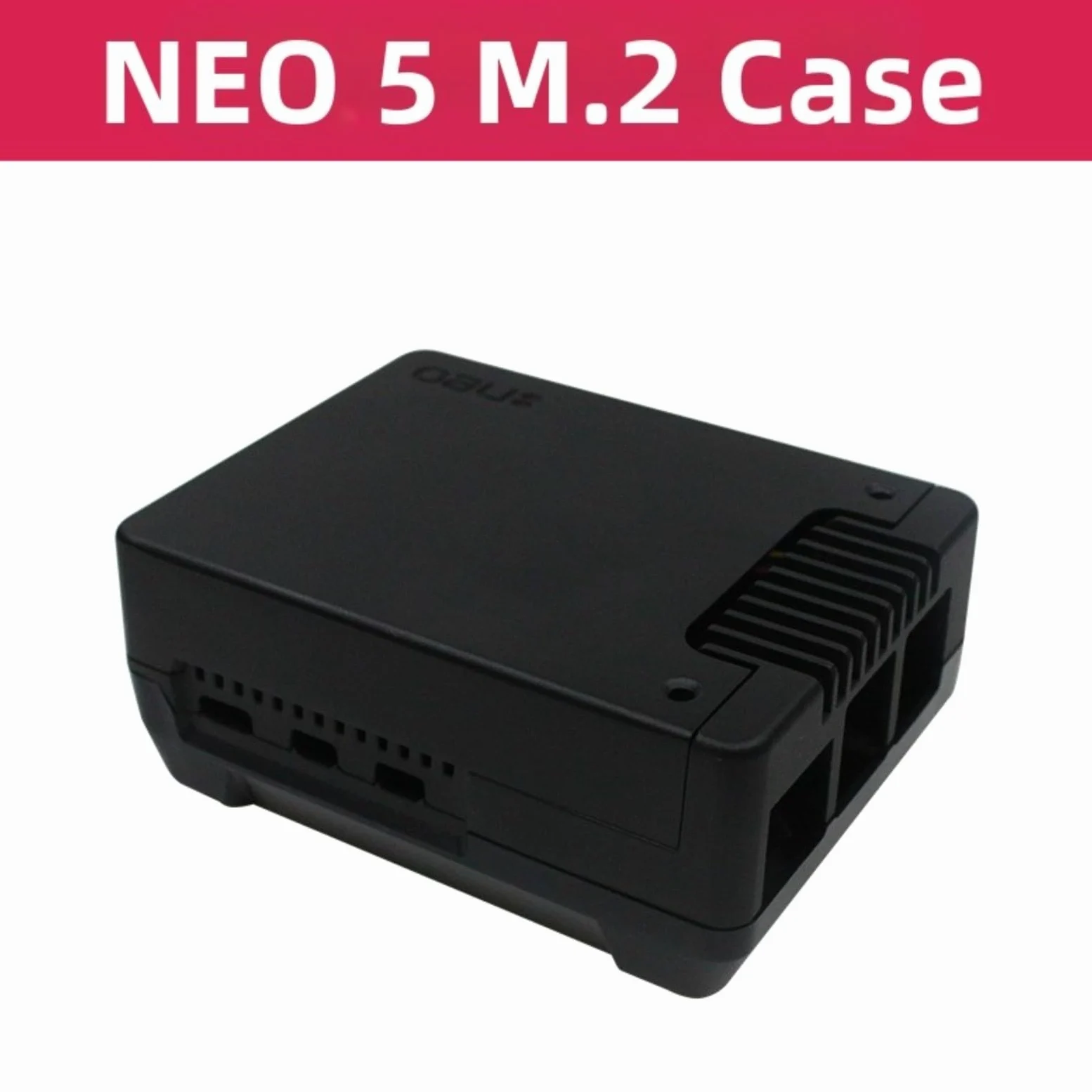 Argon NEO 5 M2 NVMe Custodia in lega di alluminio per Raspberry Pi 5 con dissipatore di calore integrato e supporto PCIE, nero, ideale per espansione avanzata di archiviazione (A)