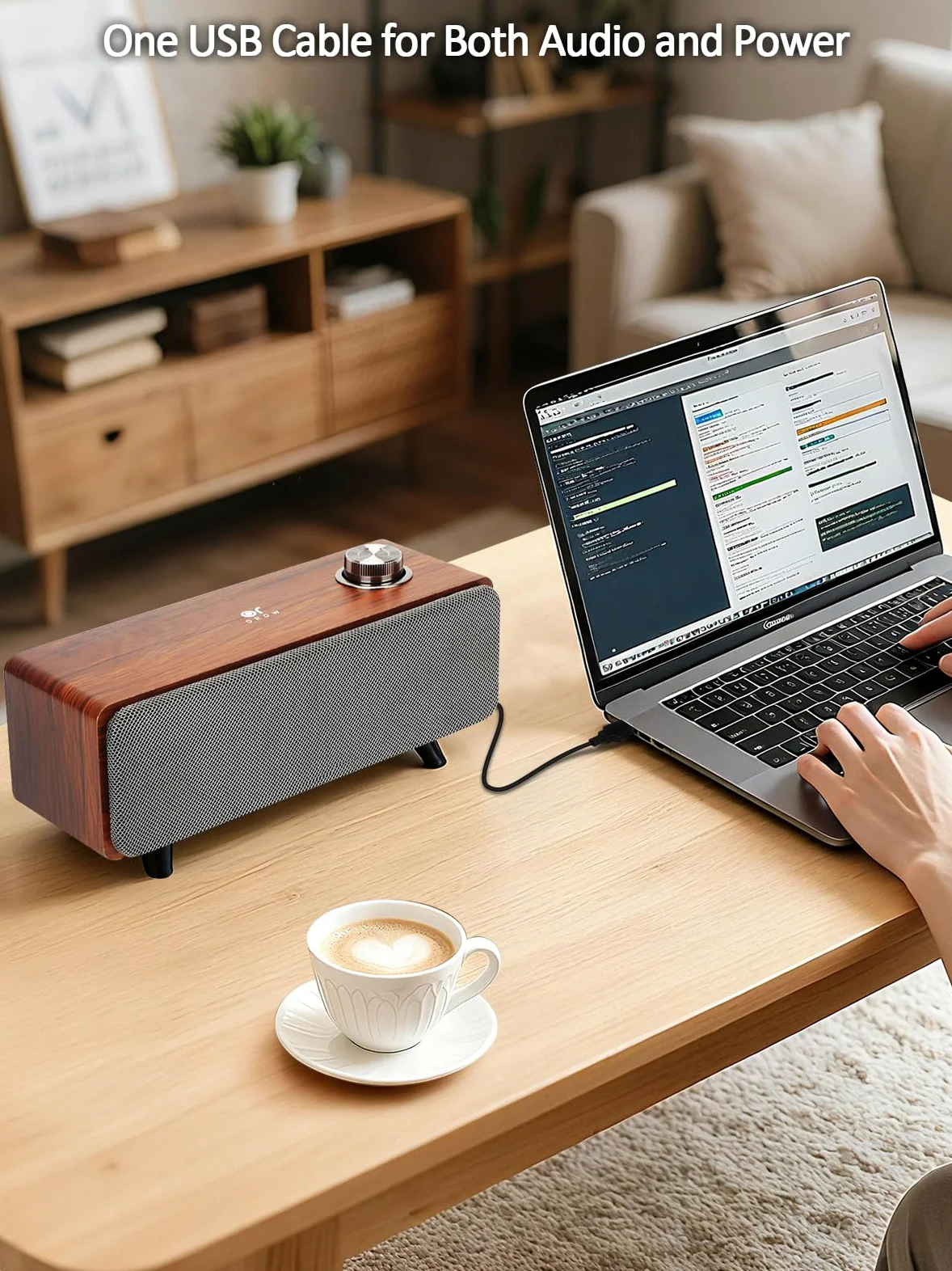OR O R O W Altoparlanti per computer desktop, altoparlanti desktop da 10 W con Bluetooth, suono stereo e bassi migliorati, soundbar per PC, telefono e laptop (adattatore USB-C incluso)