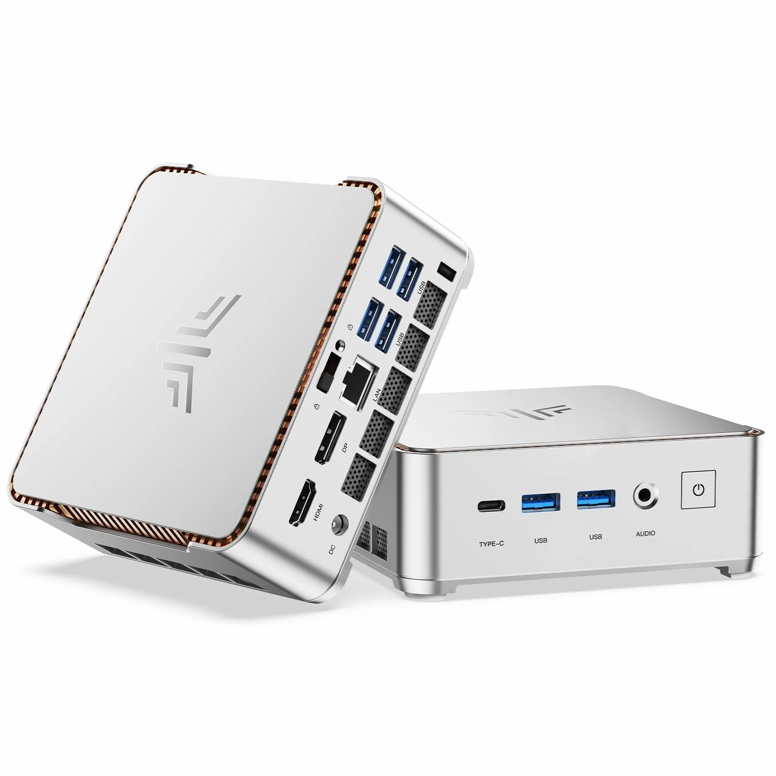 NiPoGi Hyper H2 Mini PC,14th Ιntel Core i5-14450HX(Vincere i7-1185G7/i7-12650H,fino a 4,8GHz),16GB DDR4 512GB NVMe SSD Mini Computer W11 Pro,4K Triplo Display HDMI/DP/Type C/WiFi6 per Affari Ufficio