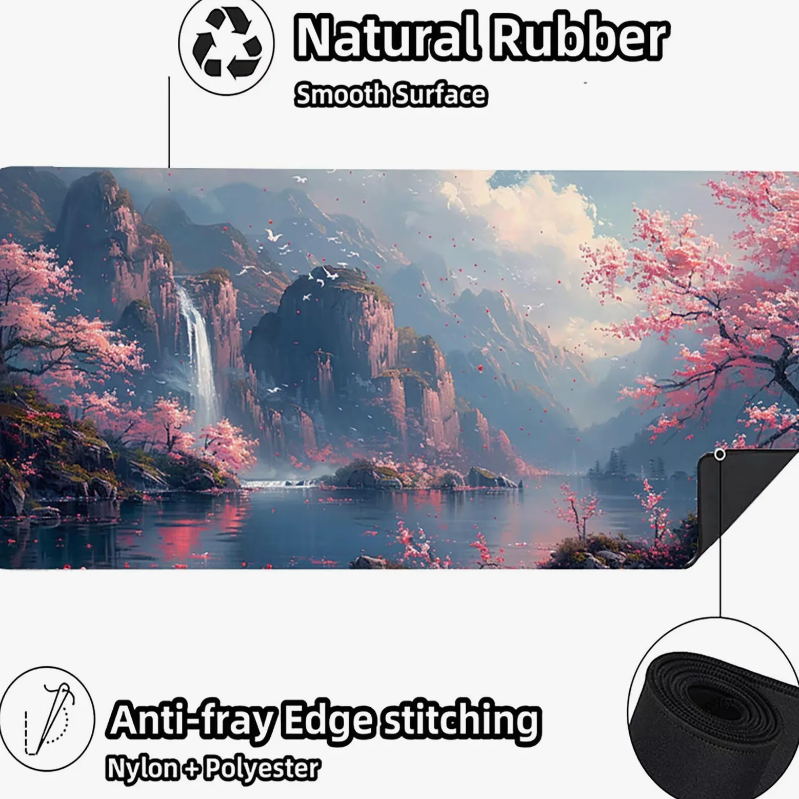 Tappetino Mouse XXL 1500 x 800 mm, Tappetino Mouse Albero, Gaming Mousepad Migliorare la Velocità e la Precisione, Mouse Pad con Base in Gomma Antiscivolo, Ufficio Accessori Gaming, Rosa 4-1521