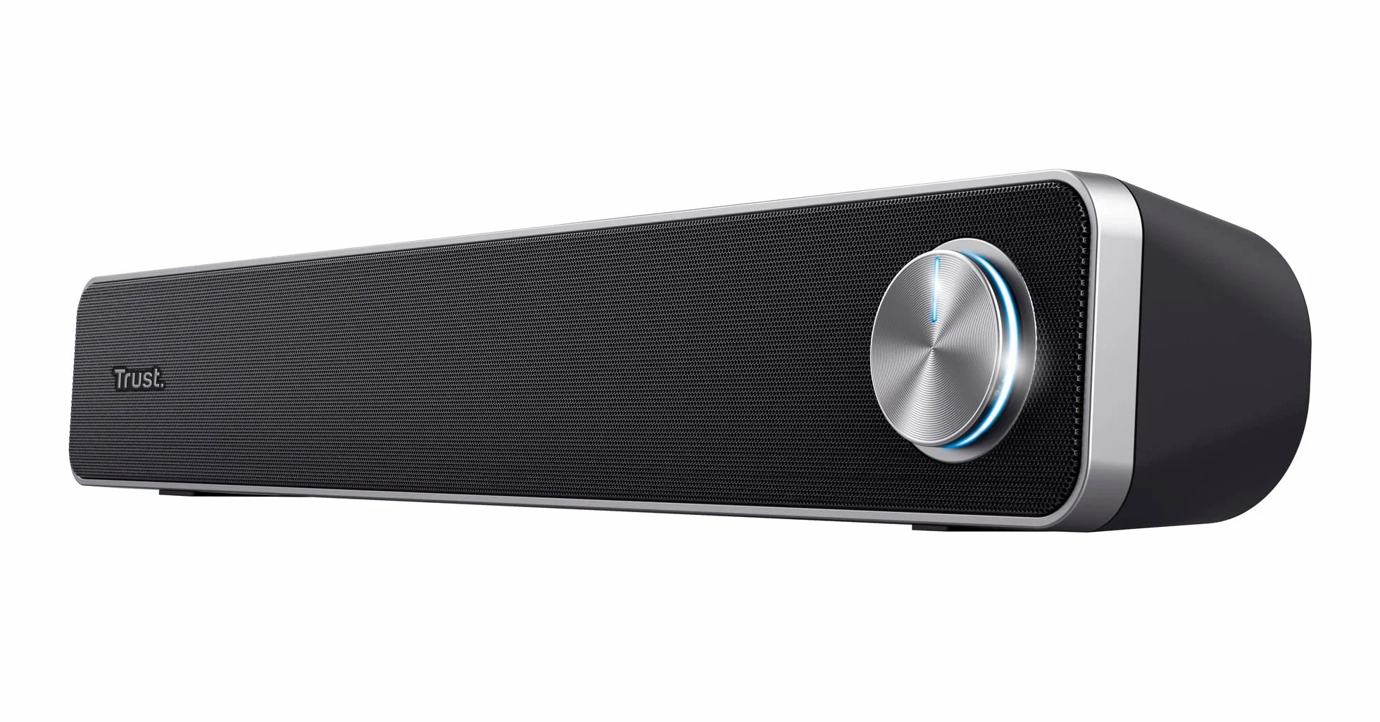 Trust Arys Soundbar PC, 12 W, Casse PC, Alimentazione USB, Jack 3,5 mm, Barra Audio, Altoparlanti per Computer, Portatile, TV, Tablet, Smartphone, Nero, 42 x 6.4 x 7.5 cm