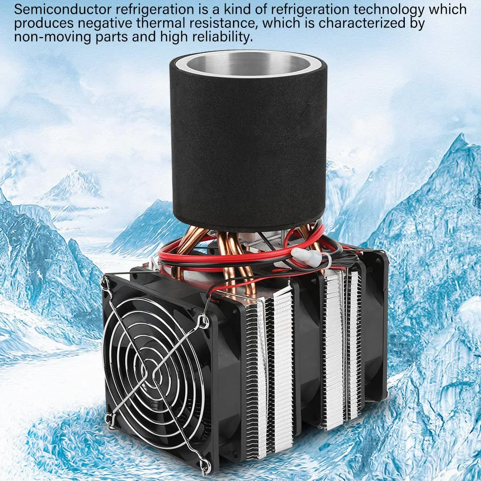 Sistema di Raffreddamento Per Refrigerazione Peltier Termoelettrico DC12V, Refrigerazione Elettronica a Semiconduttore Kit Sistema di Raffreddamento Per Dispositivo di Raffreddamento Fai-da-te, Mini F