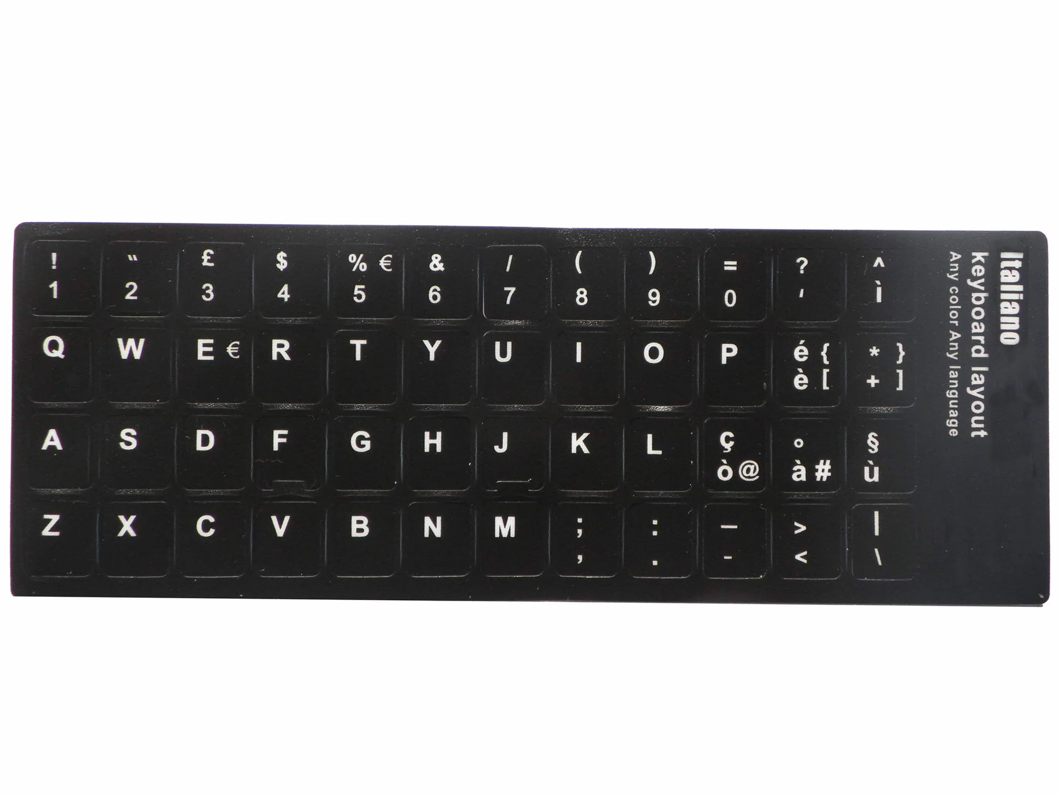 Italian Learning Keyboard Layout Sticker tasti neri adesivi per computer