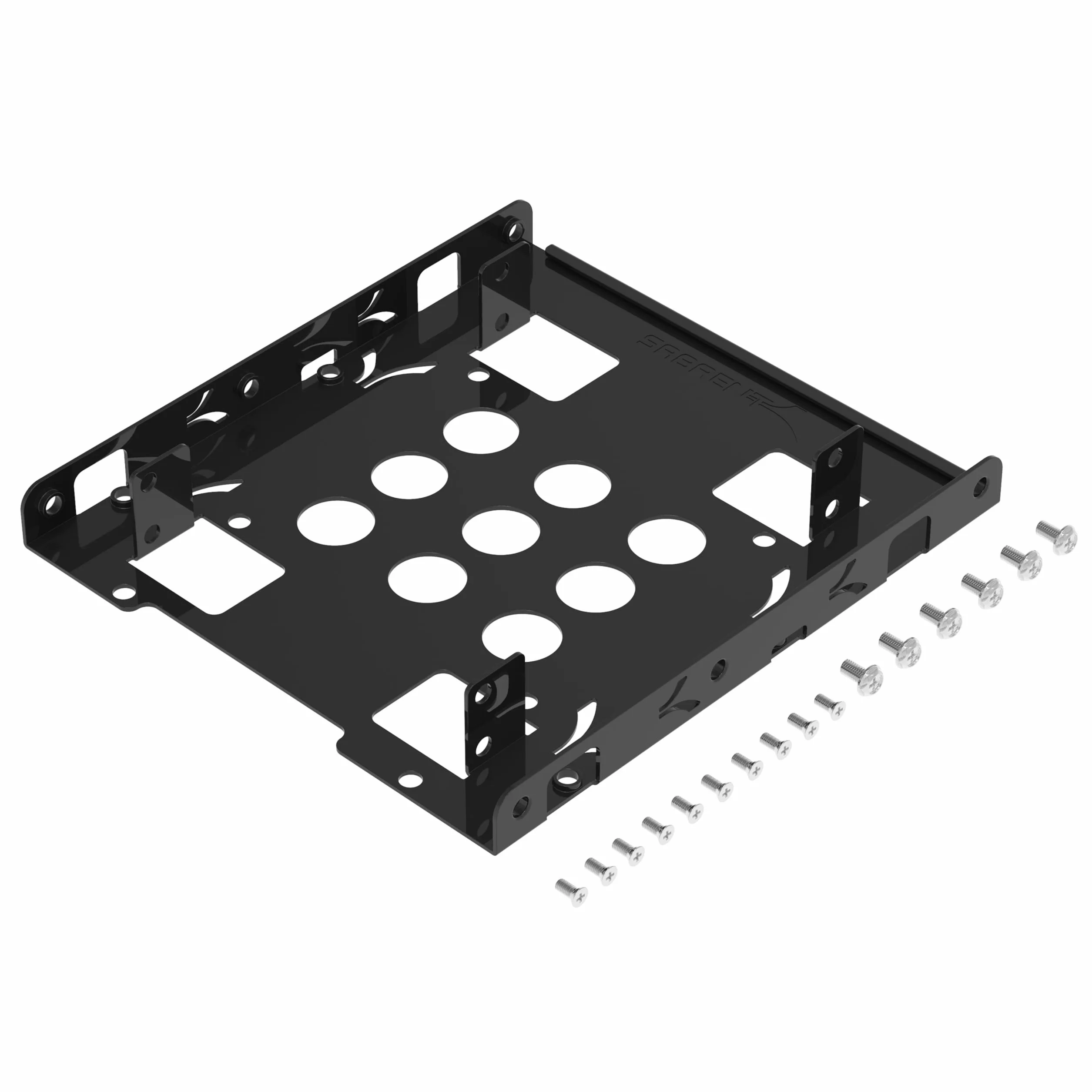 SABRENT Telaio per SSD/HDD da 2.5" a 3.5", Kit di montaggio per disco da 2,5" ad alloggiamento interno di 3,5", per SSD/HDD SATA interno, (BK-HDDH)