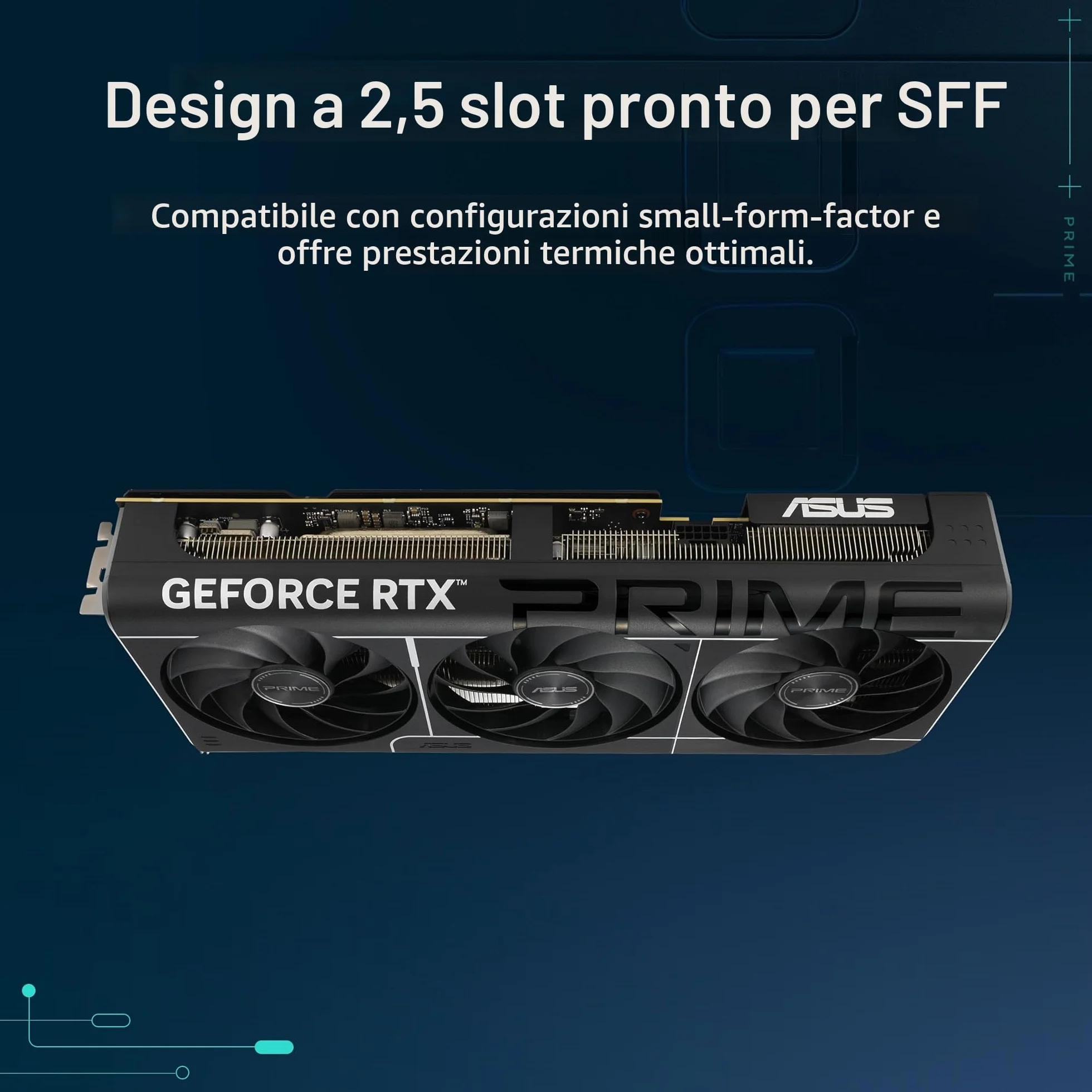 ASUS PRIME NVIDIA GeForce RTX 5080 OC Edition, Scheda Grafica 16 GB GDDR7, 256 Bit, PCIe 5.0, 1 HDMI, 3 DisplayPort, Software GPU Tweak III, Nera, PRIME-RTX5080-O16G