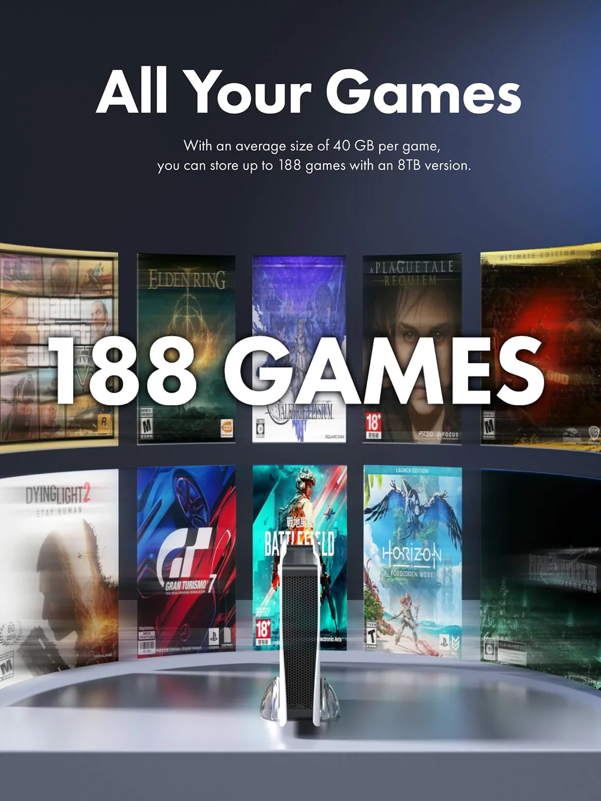 GRAUGEAR Disco rigido da 6 TB in alluminio per PS5, Slim, Pro 3,5 pollici HDD, formattato per PS5/PS4, ideale per giochi e spazio di archiviazione