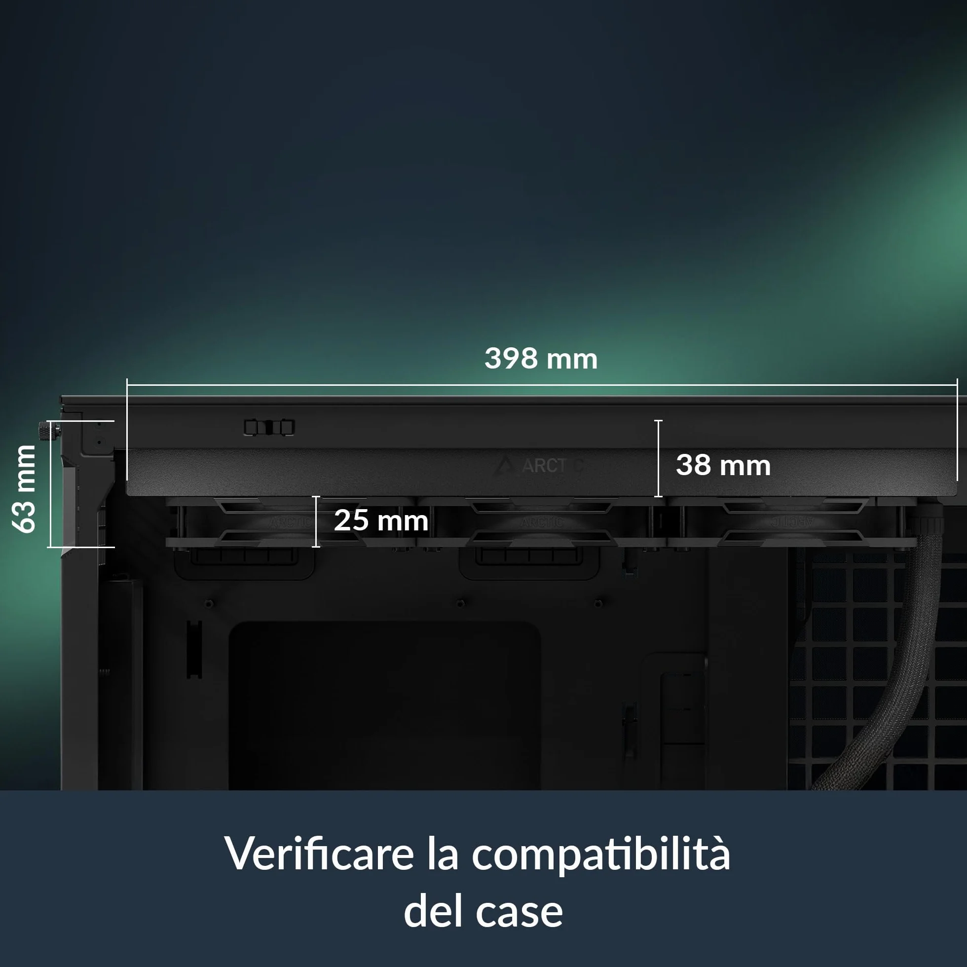 ARCTIC Liquid Freezer III Pro 360 - Dissipatore AIO per CPU, 3 x 120 mm Raffreddamento a Liquido, Radiatore da 38 mm, Pompa PWM, Ventola VRM, AM5/AM4, Intel LGA1851/1700 Telaio di Contatto - Nero