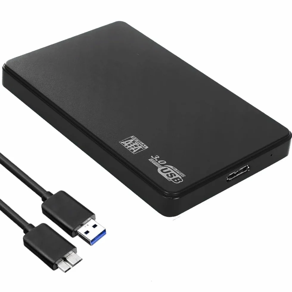 Sh. Case Esterno per Hard Disk 2.5" SATA a USB 3.0, Box per SSD/HDD Portatile, Case SSD, Custodia Disco Rigido con UASP 5Gbps, Adattatore Esterno Compatibile con PC, Laptop, PS4, Xbox