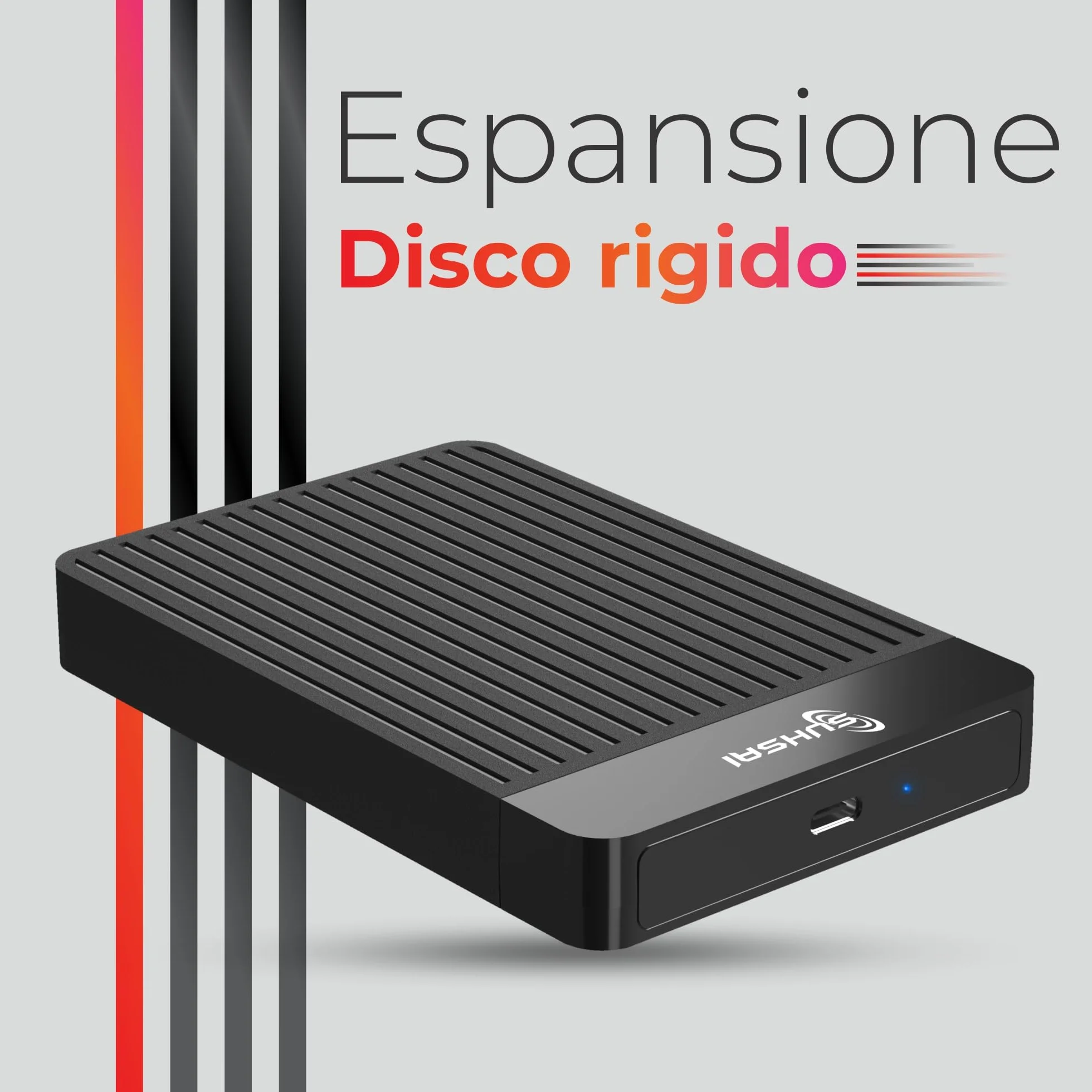 SUHSAI Disco Rigido Esterno Portatile USB 3.1, Backup/Archiviazione di Disco Rigido da 2,5", Disco Rigido Sottile HDD da 500 GB Compatibile con MacBook, PC, Laptop, Desktop, Chromebook (Nero)