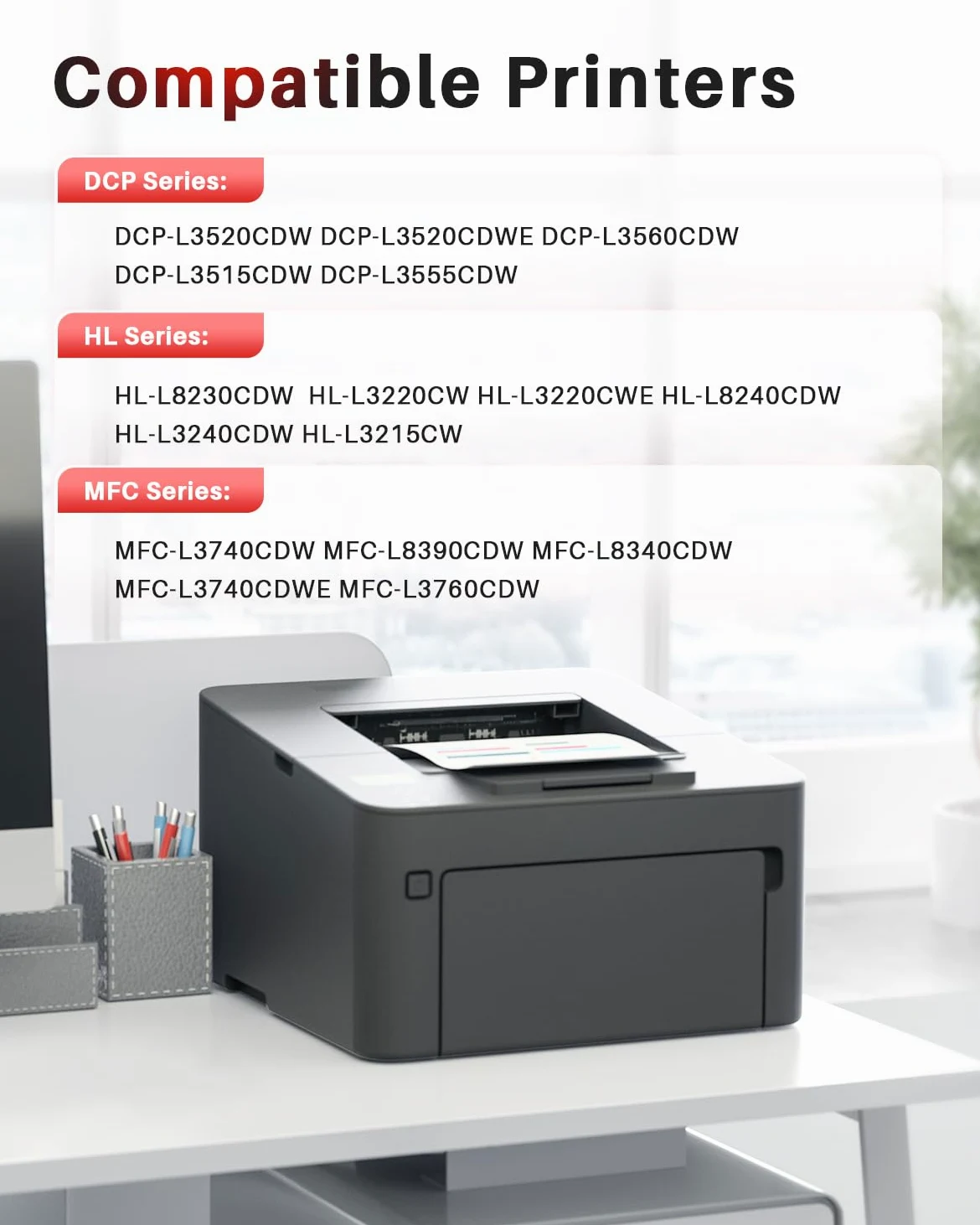 DR248 DR-248CL Tamburo Compatibile per Brother DR-248CL Tamburo per Brother MFC-L3740CDW L3740CDWE MFC-L3760CDW DCP-L3560CDW DCP-L3520CDW HL-LC3240CW HL-LC3220CW (4-Pack)