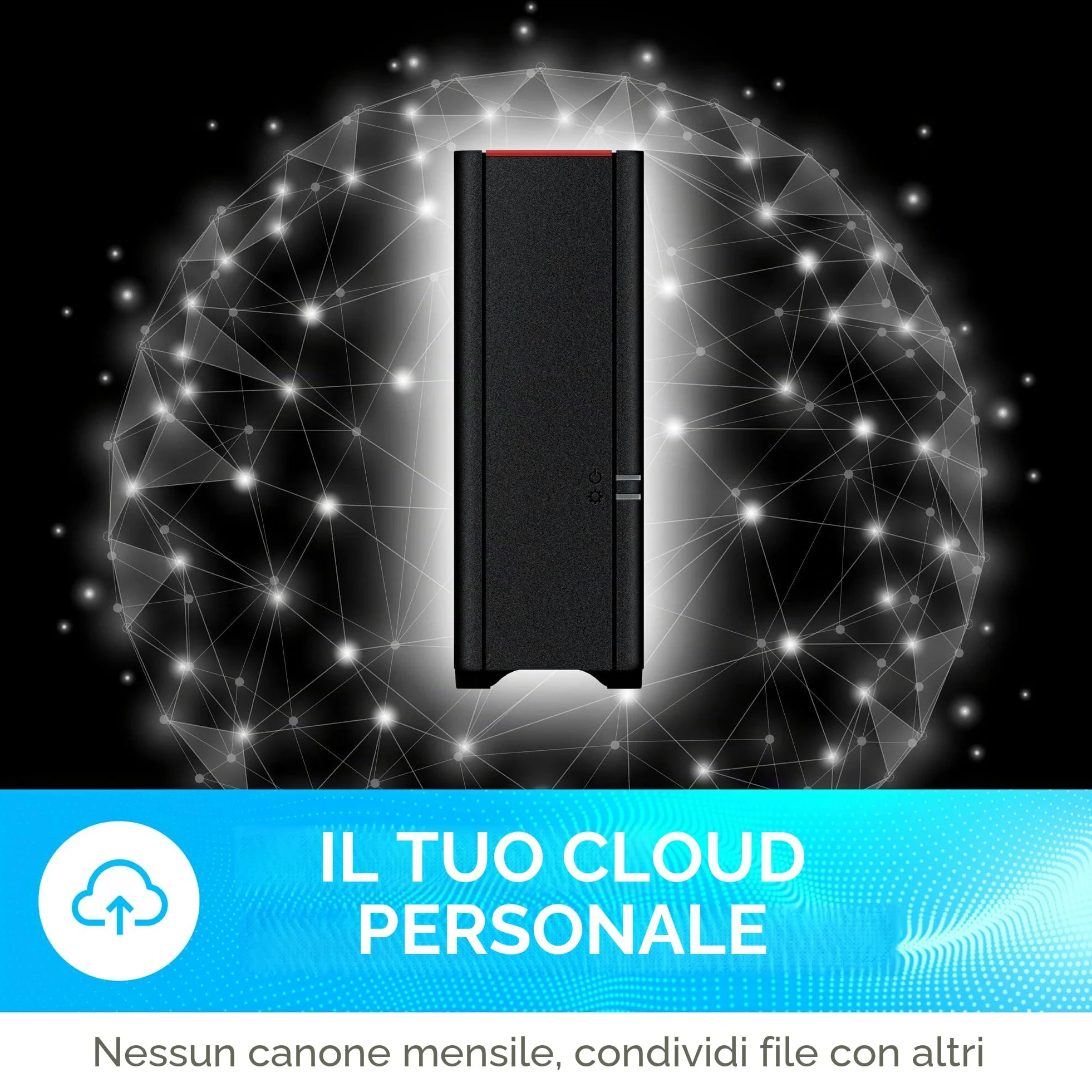 BUFFALO LinkStation 210 6TB 1-Bay NAS Network Attached Storage con HDD Hard Disk Incluso NAS Storage che funziona come Cloud domestico o dispositivo di archiviazione di rete per la casa