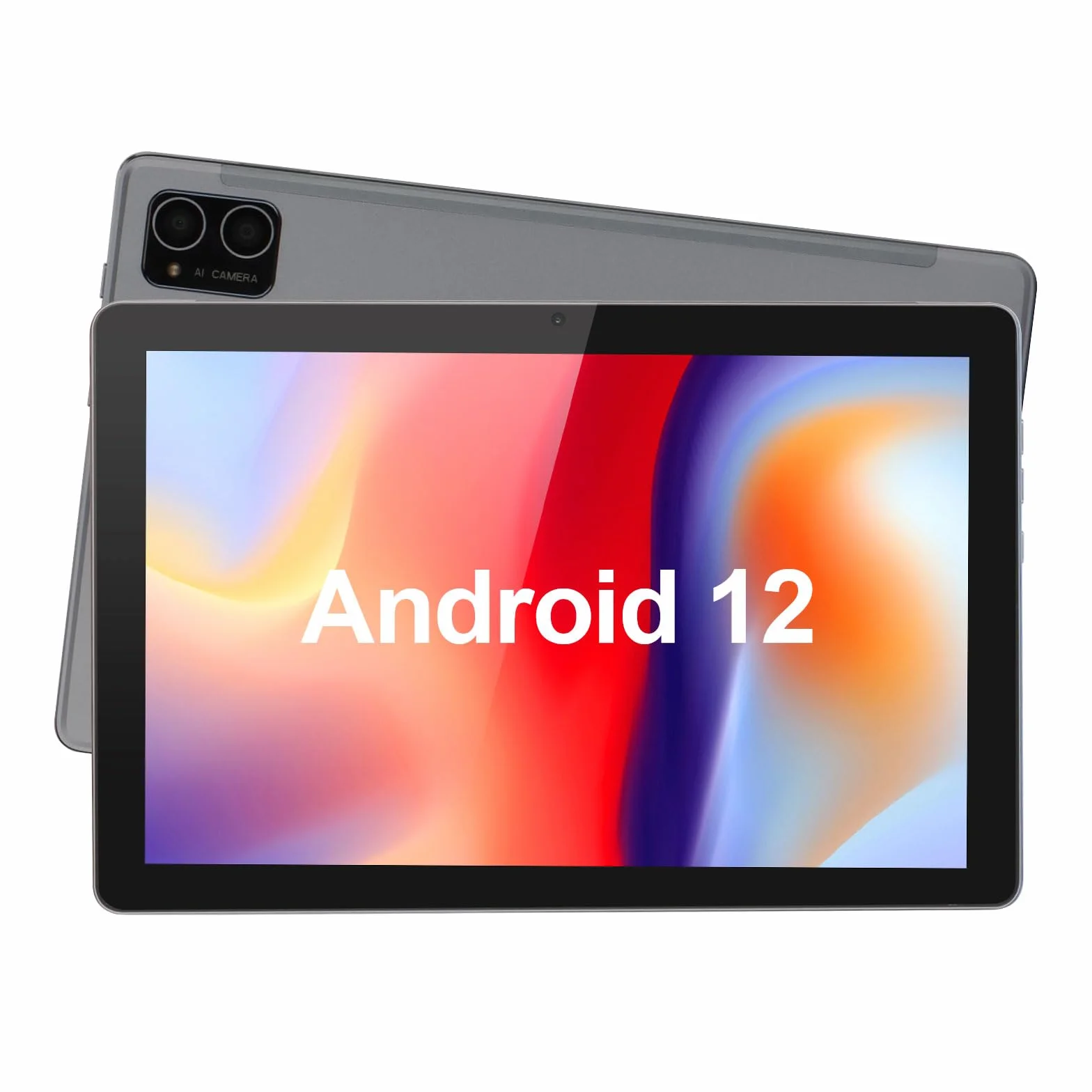 C idea Tablet 10 Pollice, Android 12 Tablet in offerta/Vero 3GB RAM+64GB ROM(TF 1TB),2.0Ghz Octa-core,1280 * 800 IPS,5MP + 8MP, Riconoscimento Facciale,Type-C WiFi Versione(Grigio)