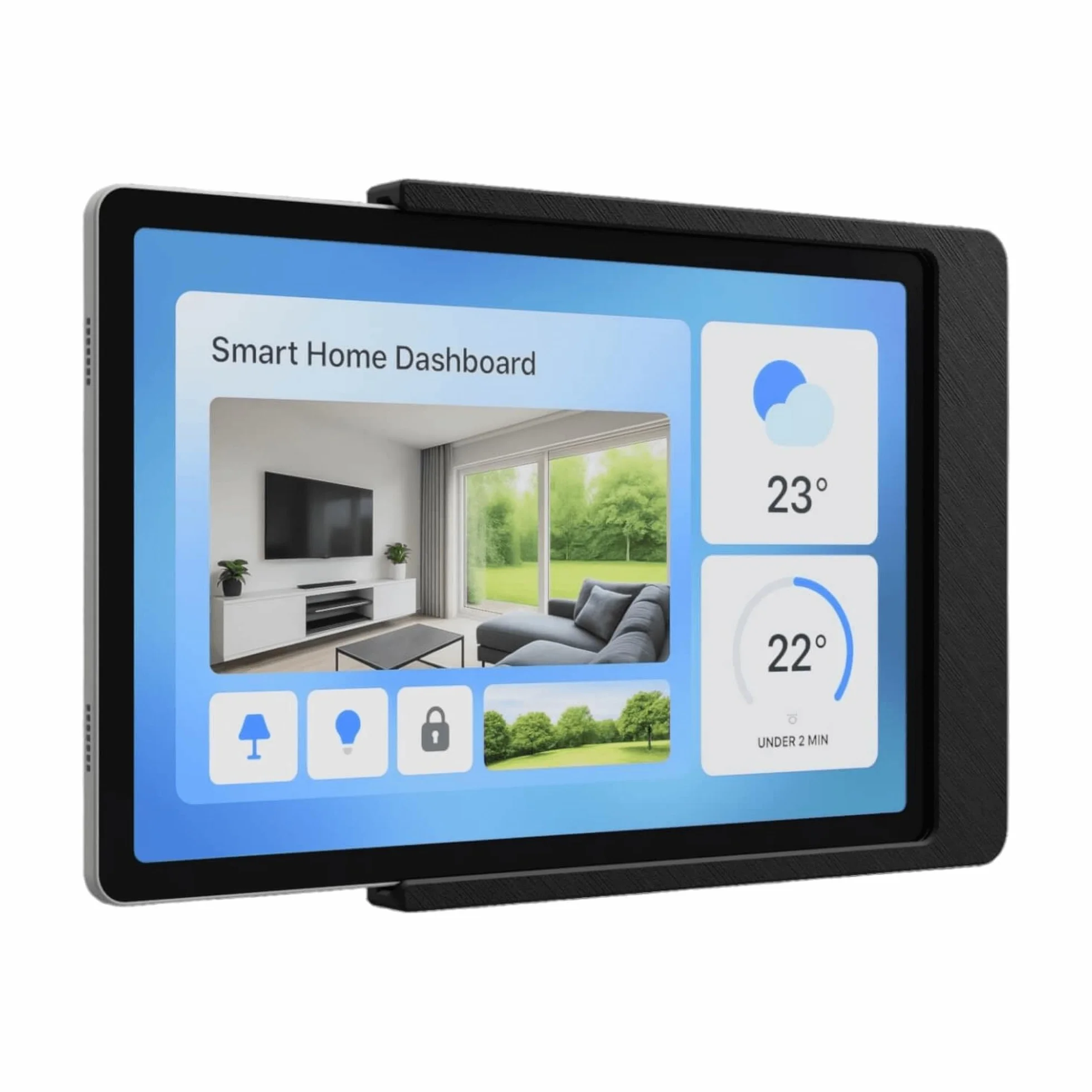 Supporto Tablet da Parete per Samsung Galaxy Tab A9+ A11 Plus 11 Pollici - Estraibile Sottile Nero
