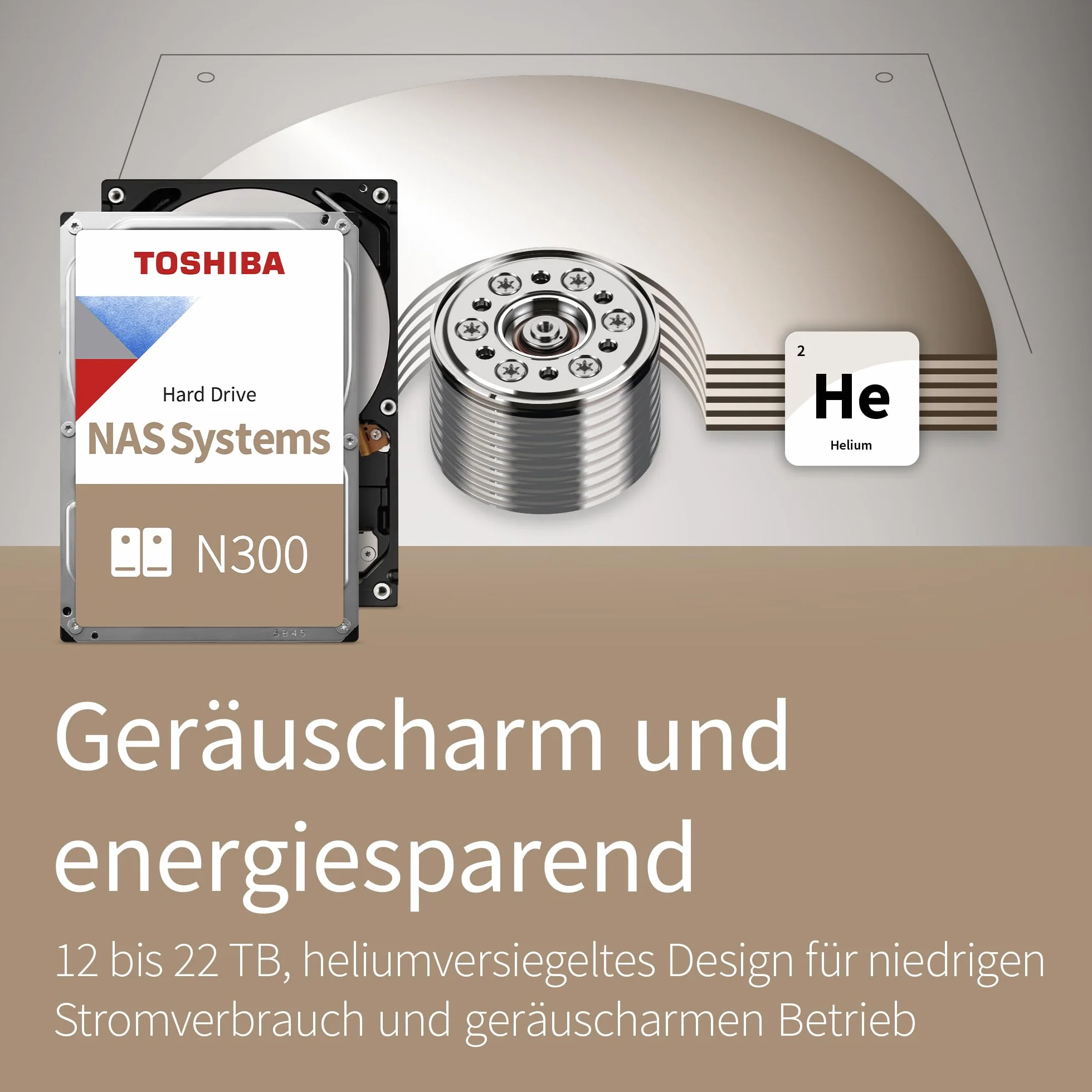 Toshiba Disco rigido NAS interno N300 da 4 TB, HDD SATA da 3,5'', 7200 RPM, funzionamento 24 ore su 24, 7 giorni su 7, supporto di sistemi da 1 a 8 bay, 128 MB di cache, (HDEX01TZNA51F).
