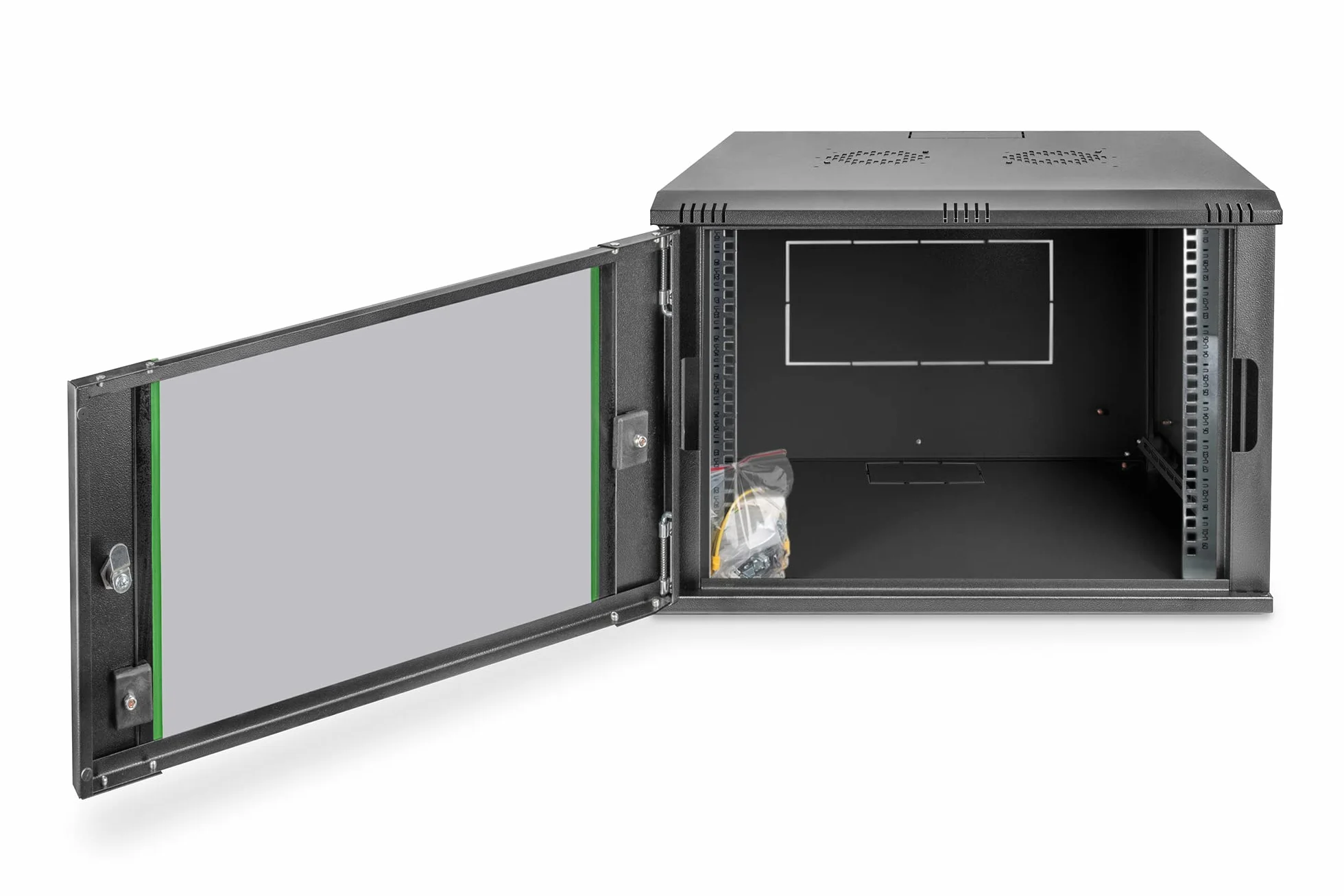 DIGITUS Armadio di rete Rack 19 pollici 9U Montaggio a parete Profondità 450mm Carico 60kg Serie Dynamic Basic Nero
