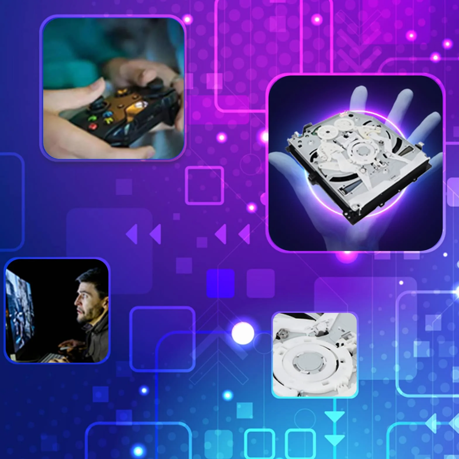 Gugxiom Sostituzione dell'unità Ottica, Sostituzione dell'unità Dvd Blu-Ray PS4 per Sostituire L'unità Dvd con Shredder 490a, Supporta Blu Ray e Monoculare, per PS4 KEM 490