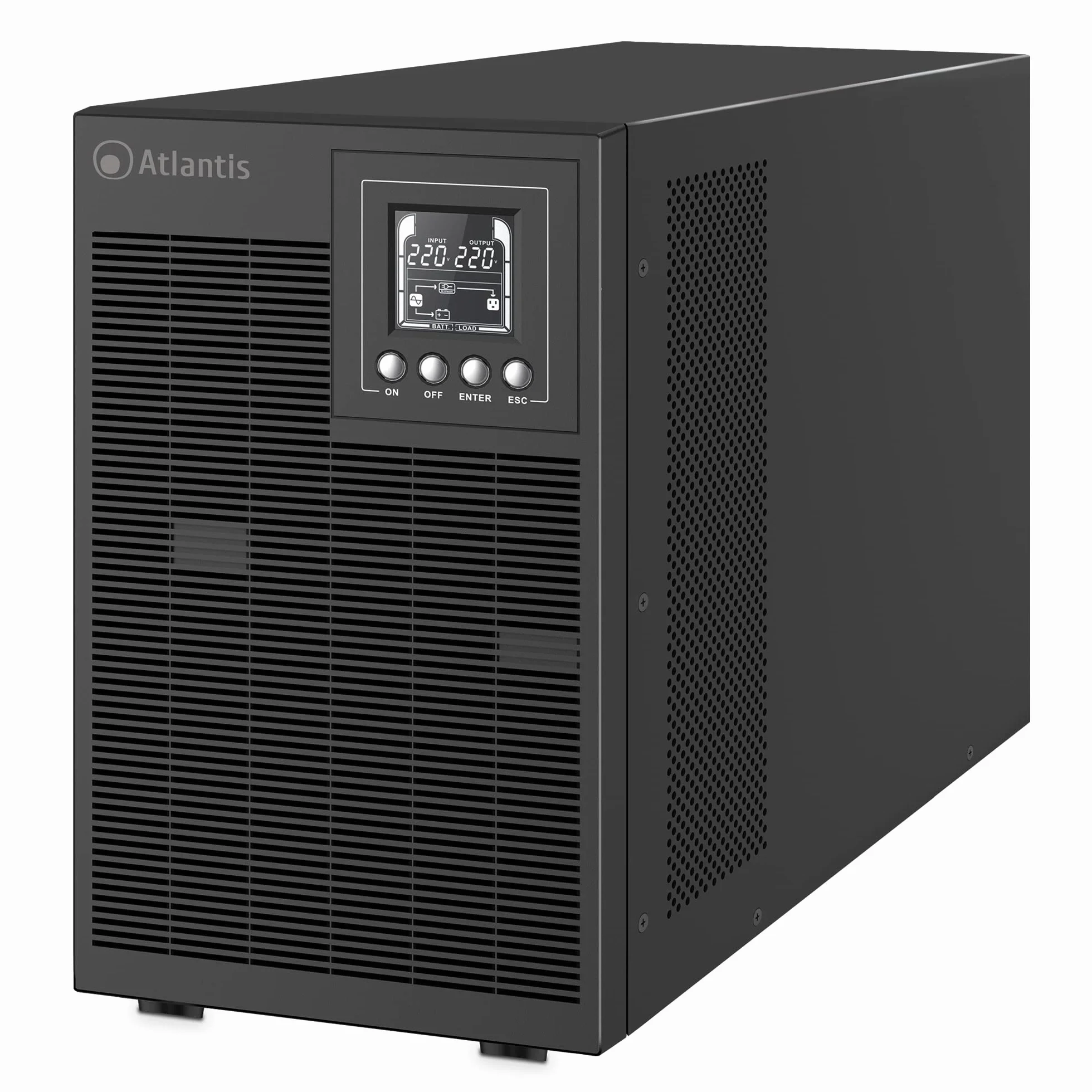 Atlantis A03-OP3002P PRO UPS OnLine Gruppo di Continuità 3000VA 2700W Tower LCD USB RS-232 4 Uscite IEC SNMP