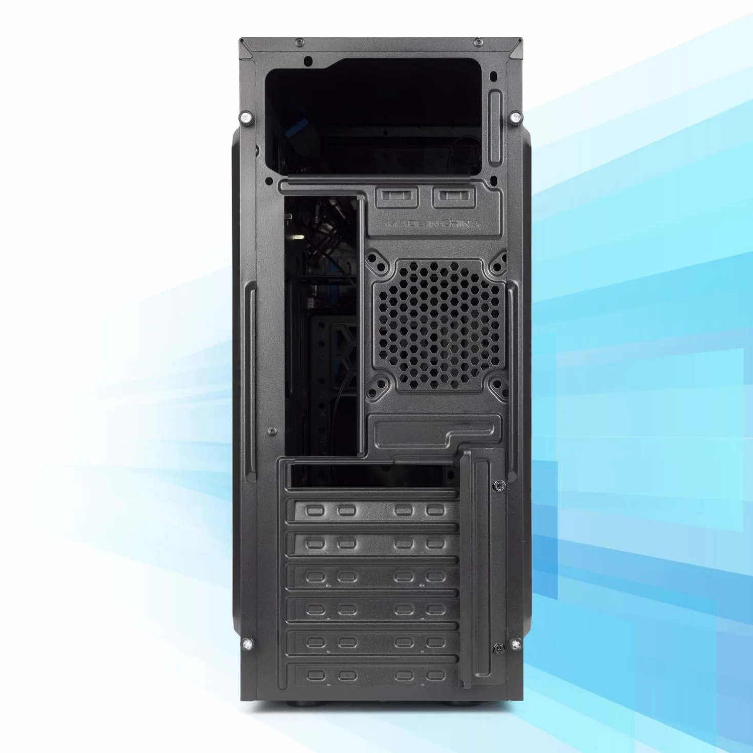 Case VulTech ATX VCO-A1699 Rev. 2.1 senza alimentatore, computer case compatto 2x Usb 2.0, 1x Usb 3.0, colore nero