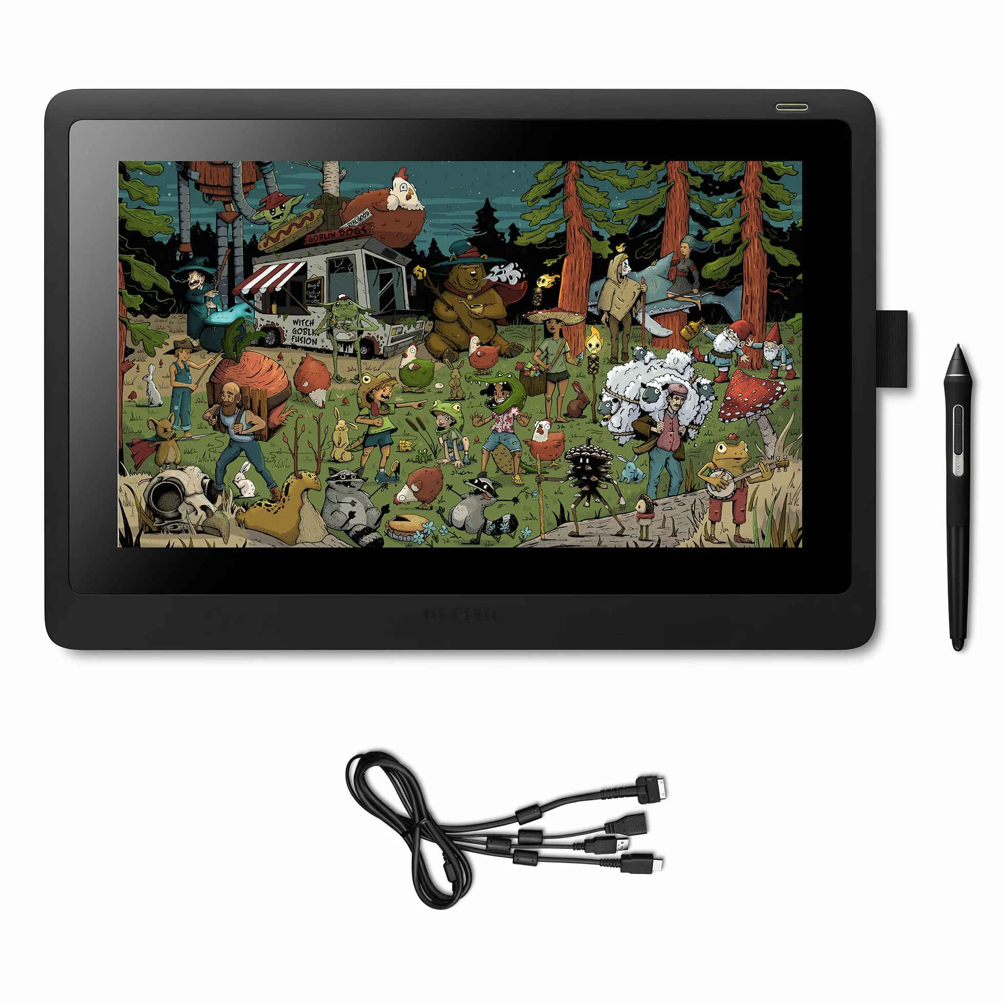 Wacom Cintiq 16 – Tavoletta Grafica con Schermo per Disegno Digitale, Penna Wacom Pen Pro 2, Nero, Full HD 1920 x 1080