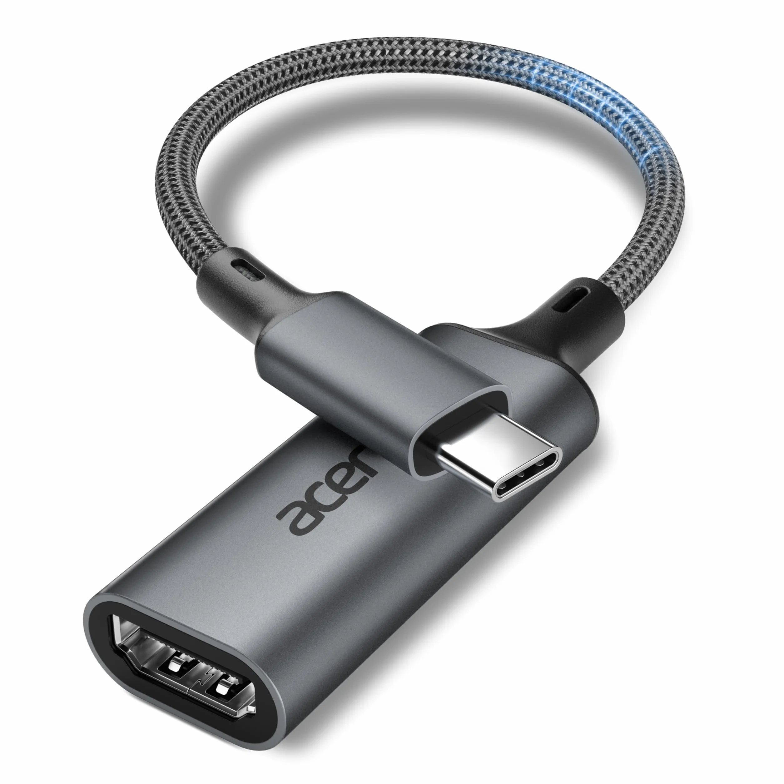 Acer Adattatore USB-C a HDMI 4K@60Hz Thunderbolt 3/4 HDMI 2.0 Alluminio Nylon