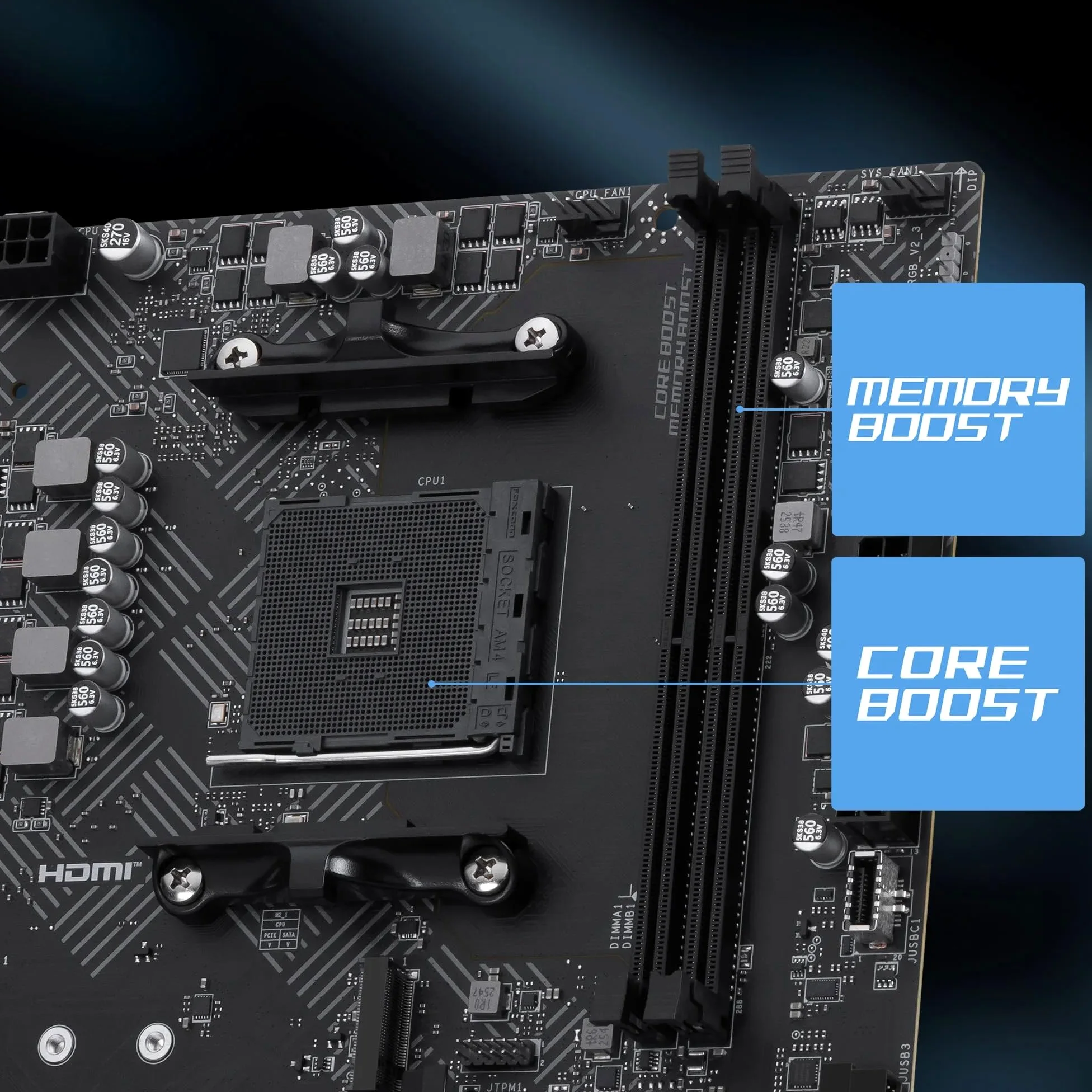 MSI PRO B550M-B - Motherboard - micro ATX - Socket AM4 - AMD B550 Chipsatz - USB-C 3.2 Gen 1, USB 3.2 Gen 1 - Gigabit LAN - Onboard-Grafik (CPU erforderlich)