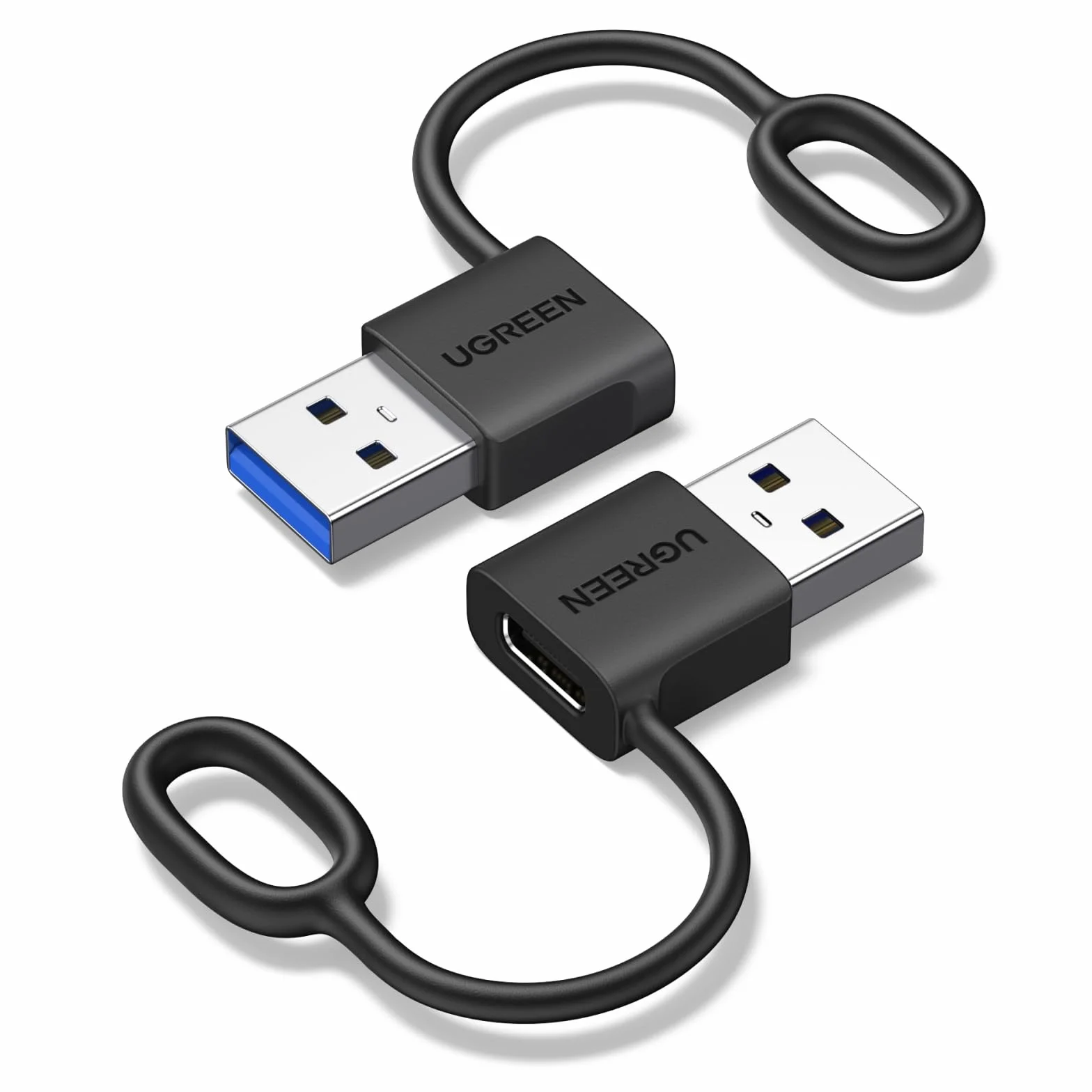 UGREEN Adattatore USB C USB A 3.1 10Gbps 2 Pezzi Convertitore Maschio a Type C Femmina Portatile Compatibile con iPhone 16 15 Pro Galaxy S25 S24 CarPlay iPad PC Laptop MacBook
