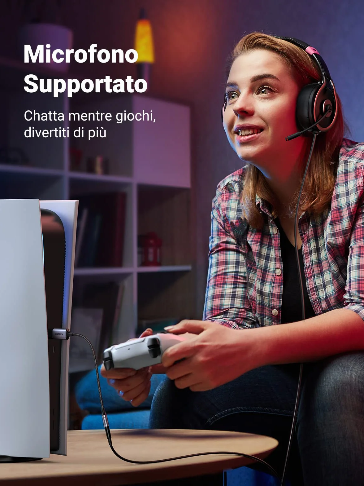 UGREEN Adattatore Audio USB a Jack 3,5 mm Scheda Sonoro Esterna Supporta 24bit 96KHz Adapter per Cuffie e Microfono Compatibile con PC Switch PS 4/5 Macbook Linux 25CM