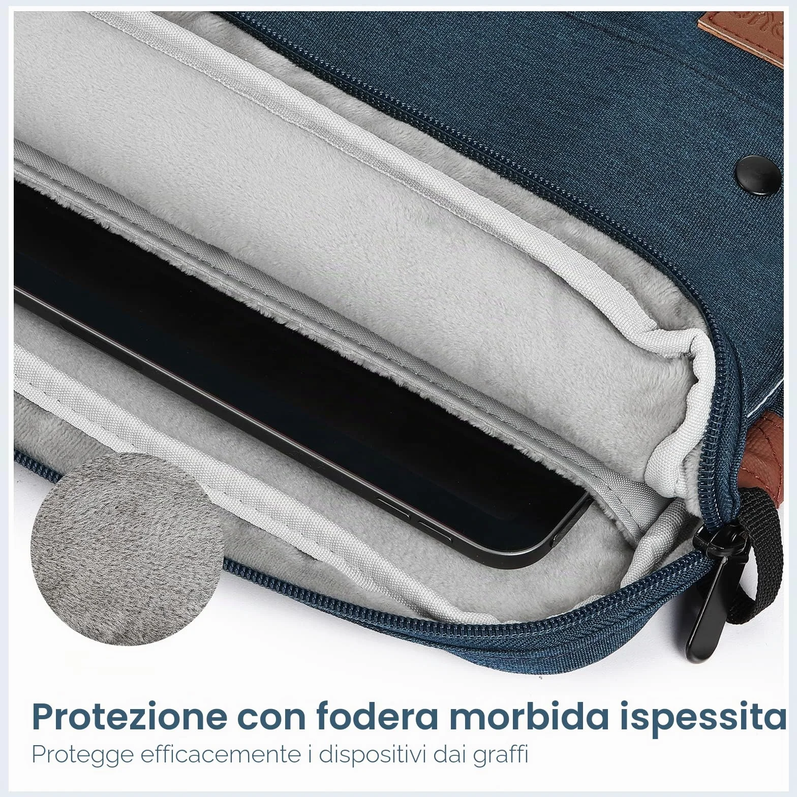 TiMOVO 9-11" Custodia per Tablet con Tracolla per iPad 10a Gen. 10.9", iPad 9a/8a/7a Gen. 10.2", iPad Air 11/Air 5a/4a Gen. 10.9", Galaxy Tab A9+/A9 Plus 11", Indaco